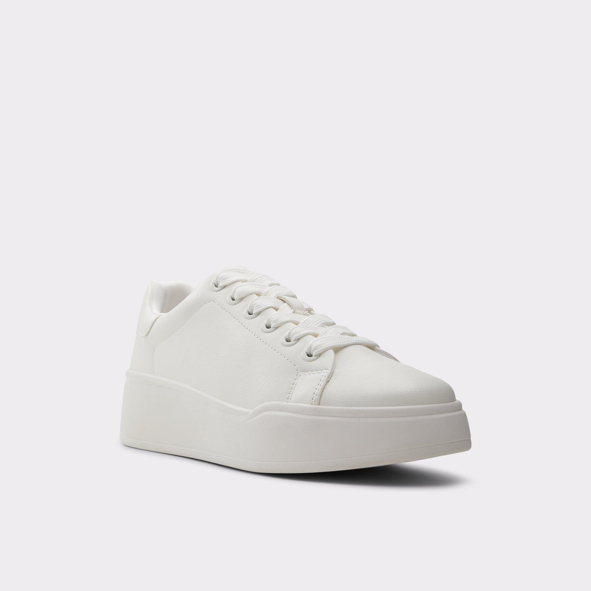 Halerenna White Combo Synthetic Smooth Women's Low top sneakers | ALDO US Product Image