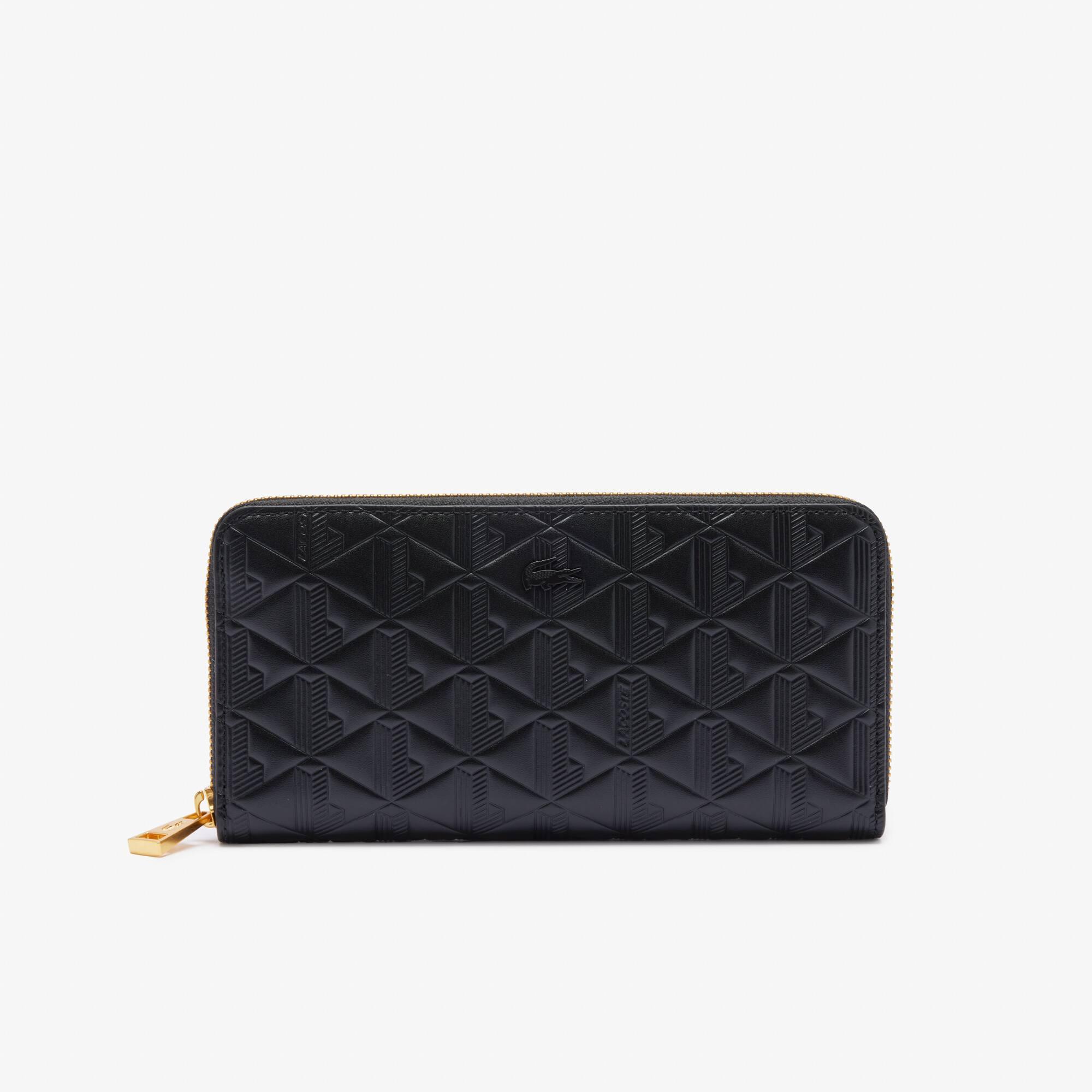 Maheki Zipped Embossed Leather Billfold Product Image