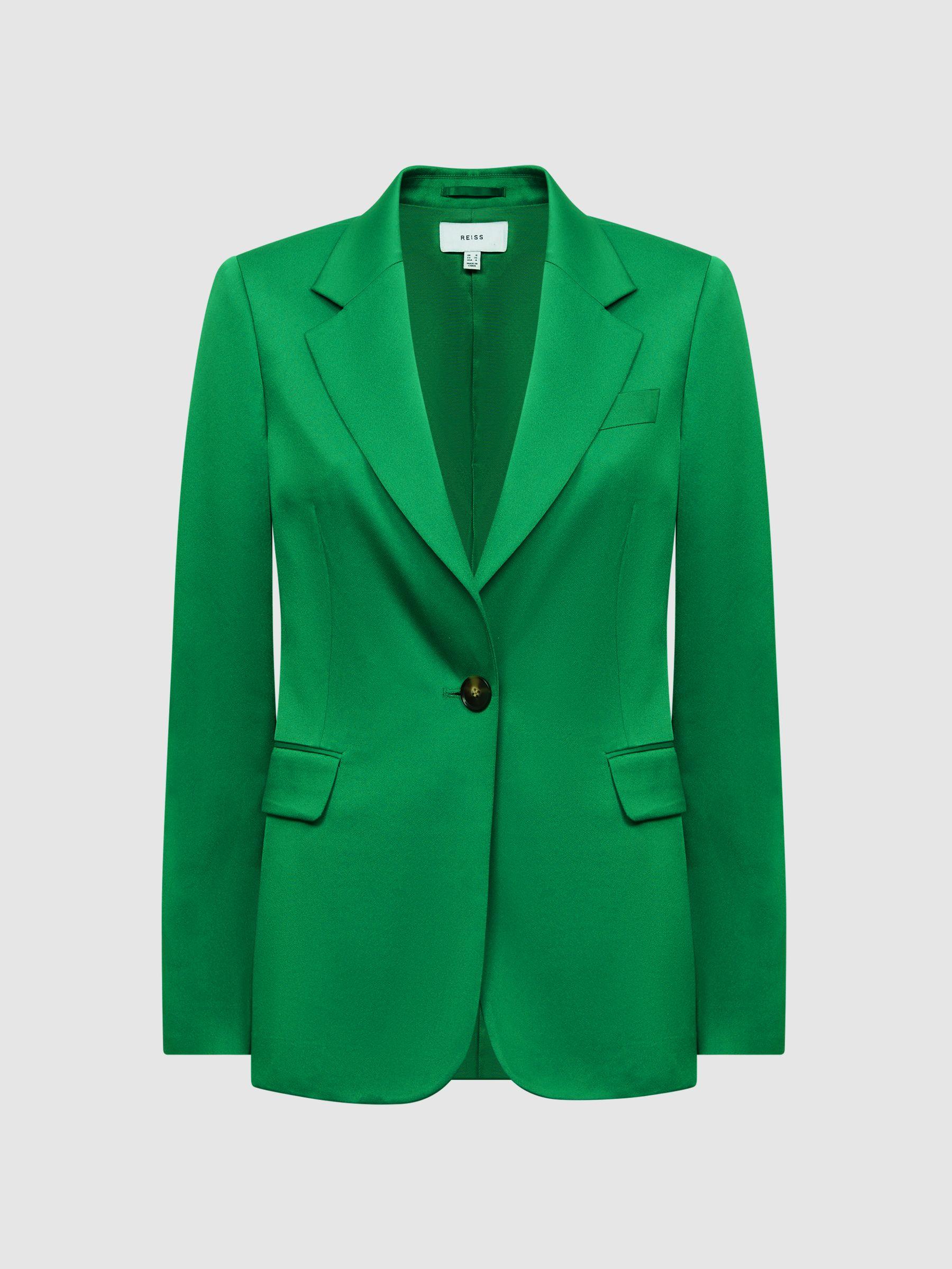 Tailored Single Breasted Blazer in Green Product Image