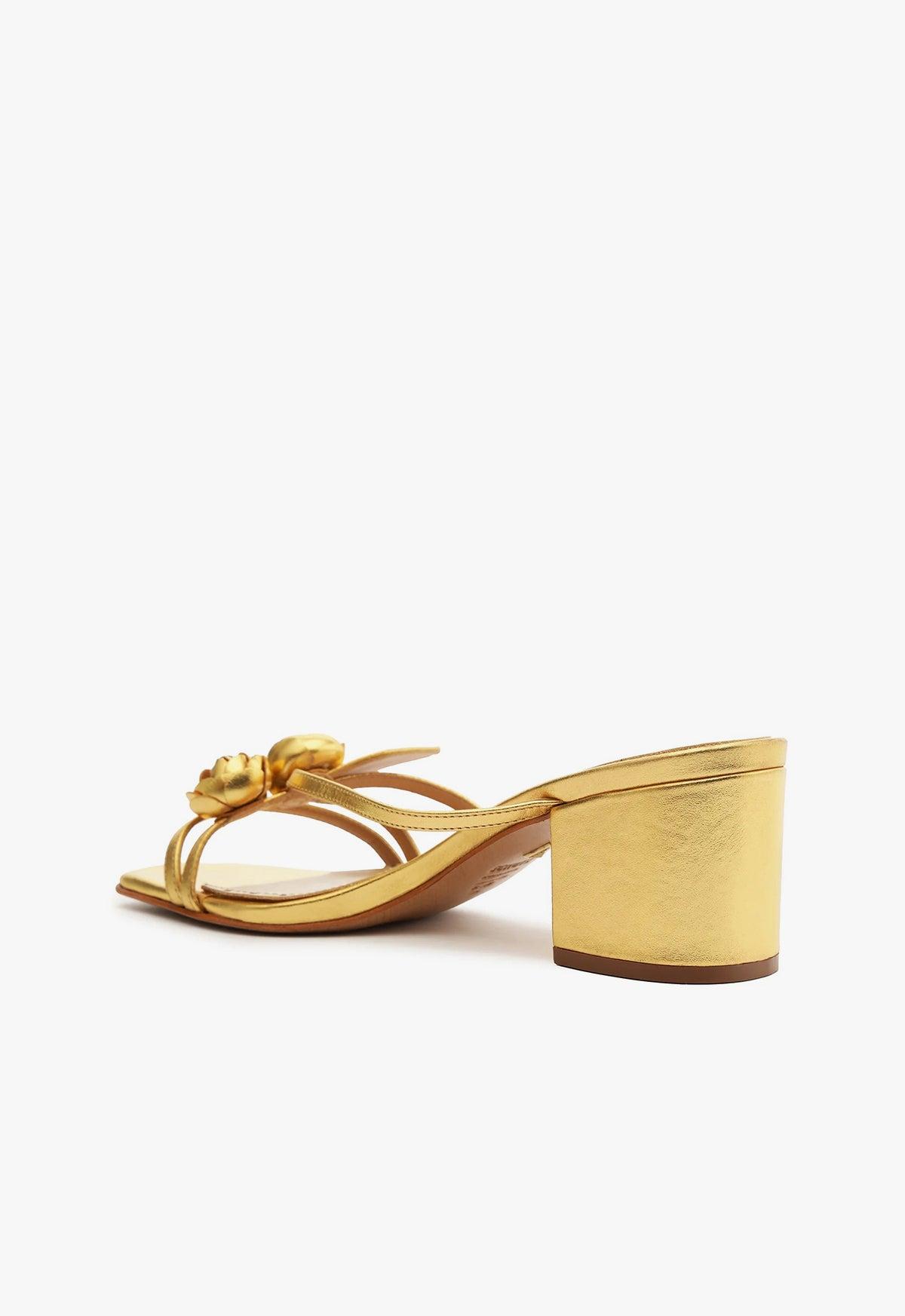 Alma Metallic Leather Sandal Female Product Image