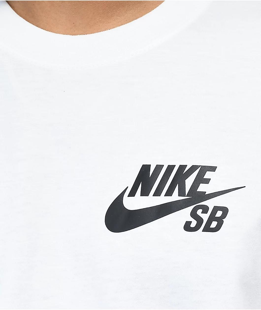 Nike SB Logo White T-Shirt Product Image
