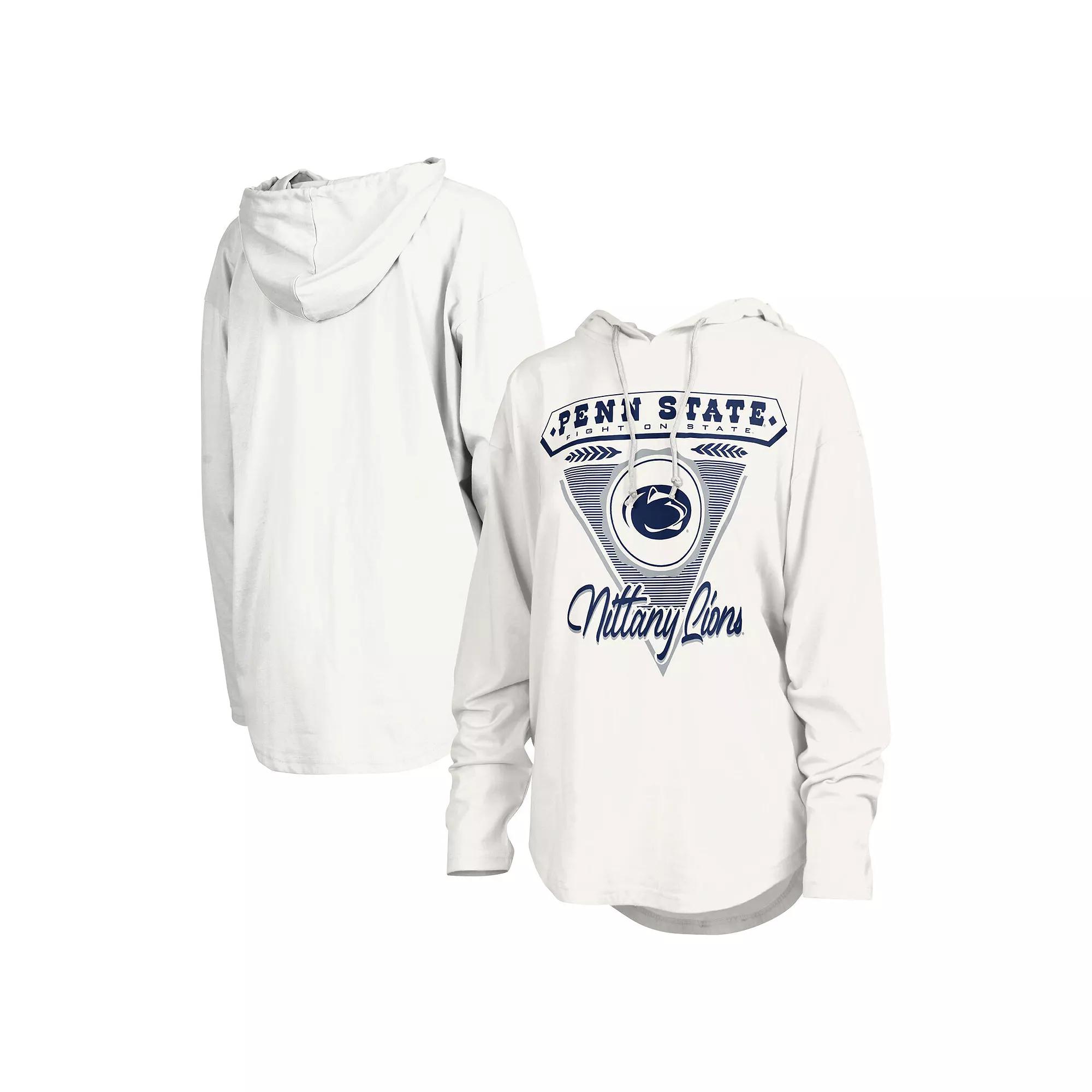 Women's Pressbox White Alabama Crimson Tide San Bruno Hoodie Long Sleeve T-Shirt,  Product Image