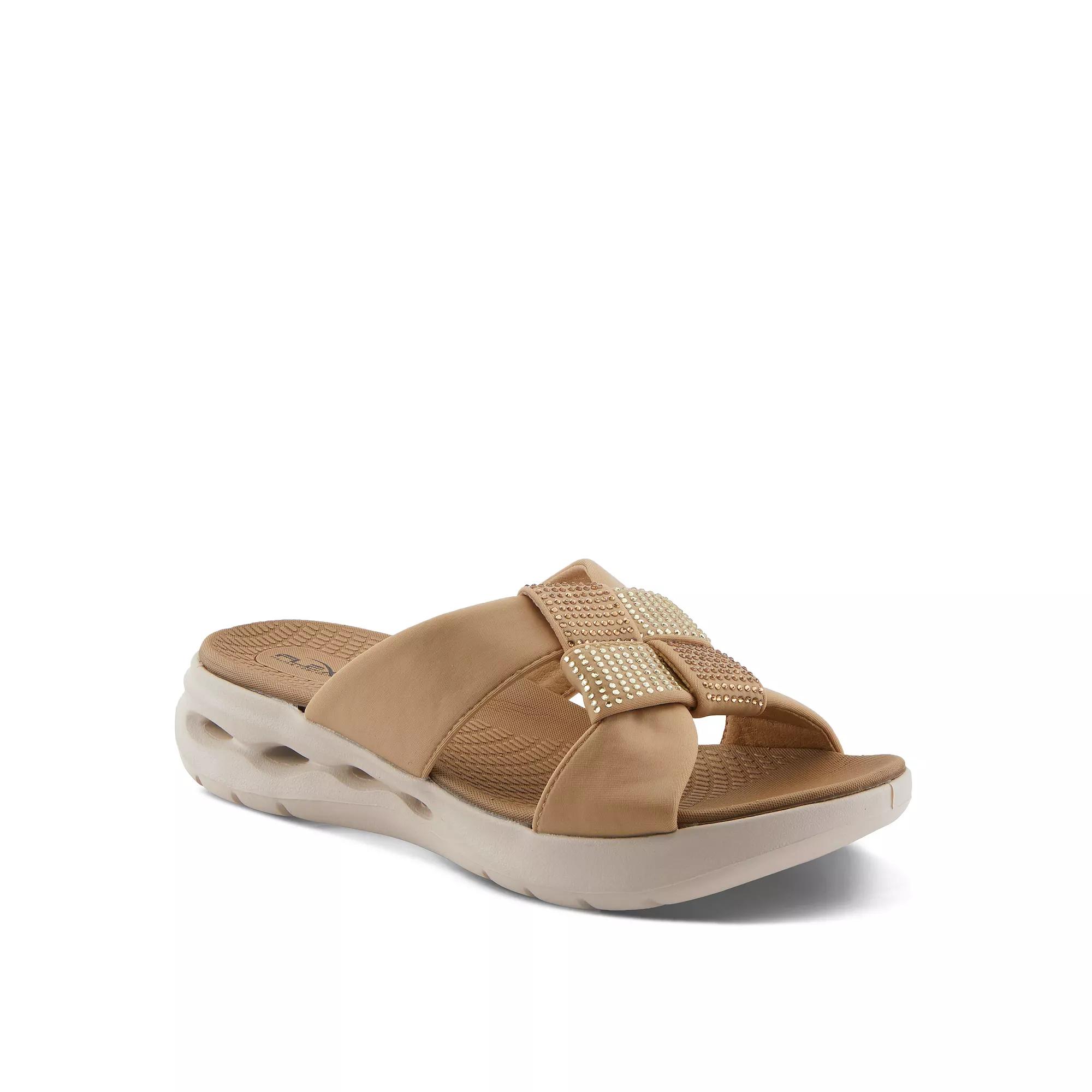 Flexus by Spring Step Womens Geovani Slide Sandals Brown Product Image