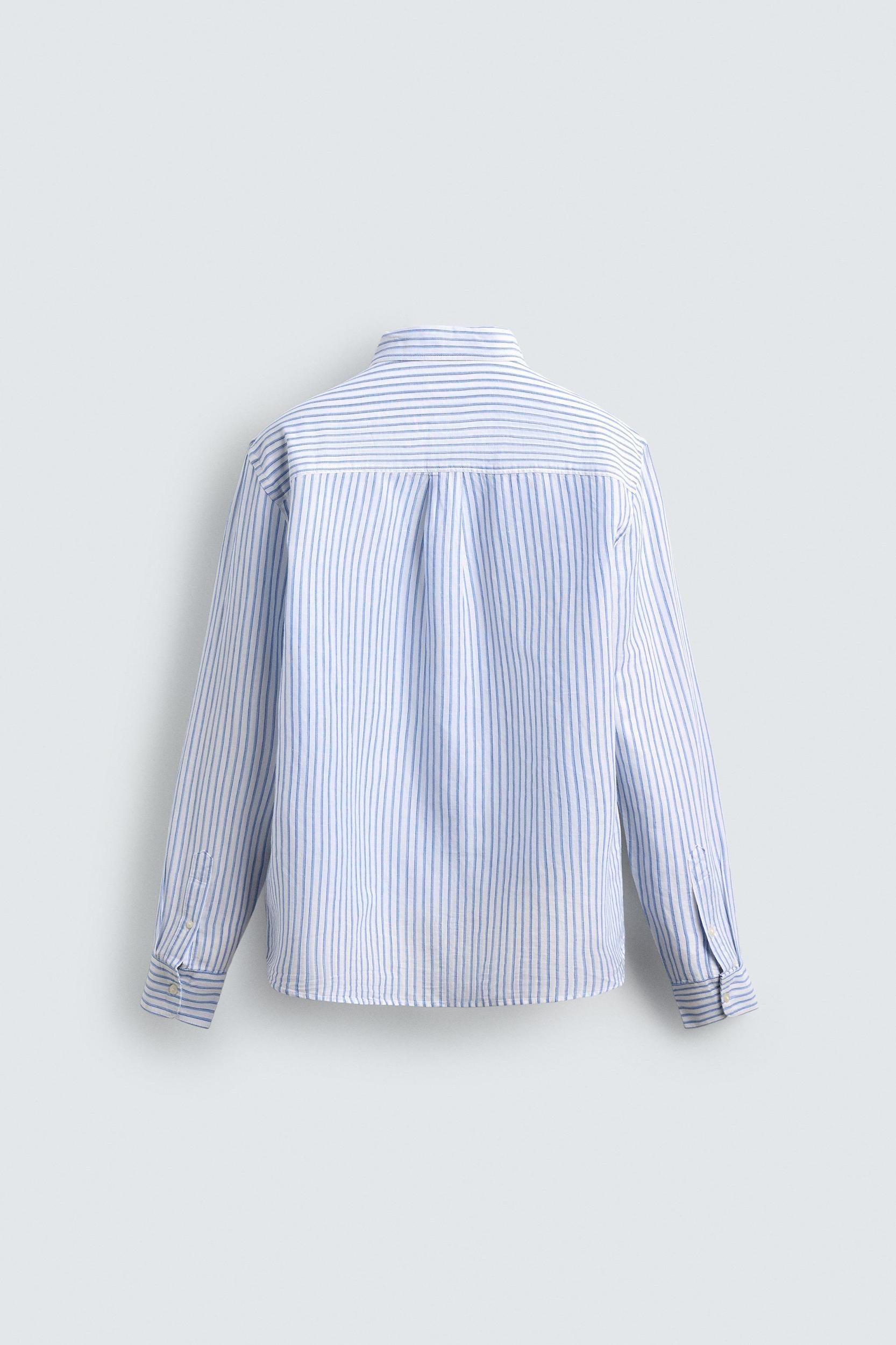 REGULAR FIT LINEN-COTTON SHIRT Product Image