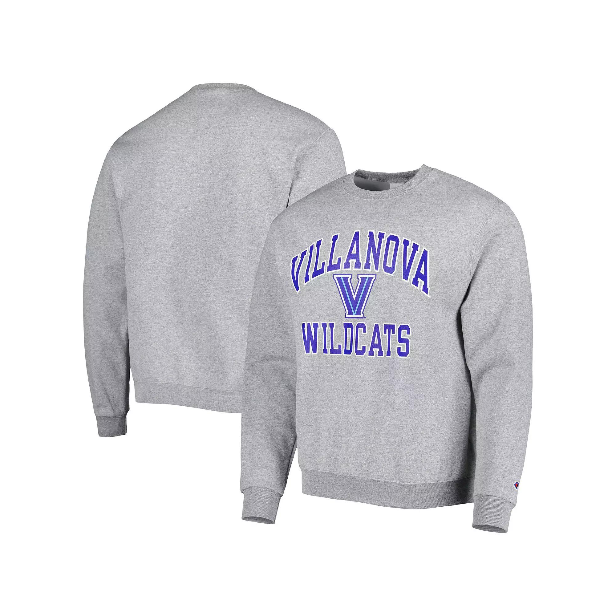Men's Champion Heather Gray Villanova Wildcats High Motor Pullover Sweatshirt,  Product Image