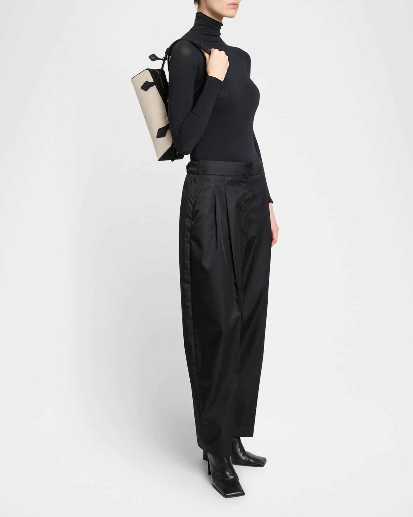 Le Teckel Medium Shoulder Bag in Canvas and Leather Product Image