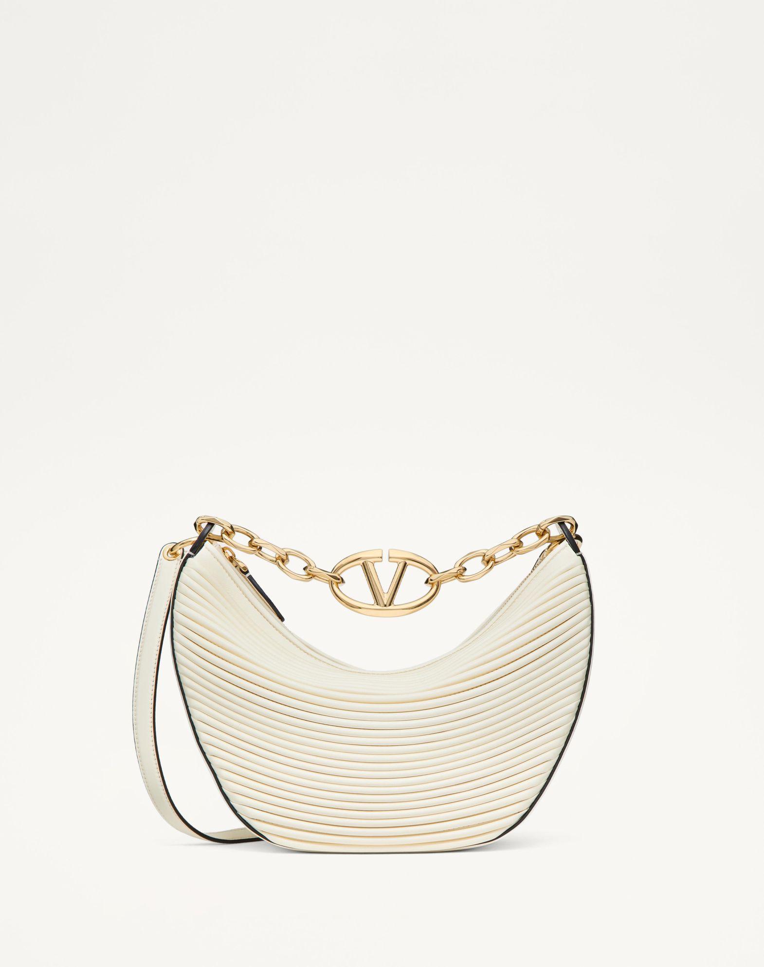 Small Vlogo Moon Hobo Bag In Nappa Leather With Chain Product Image