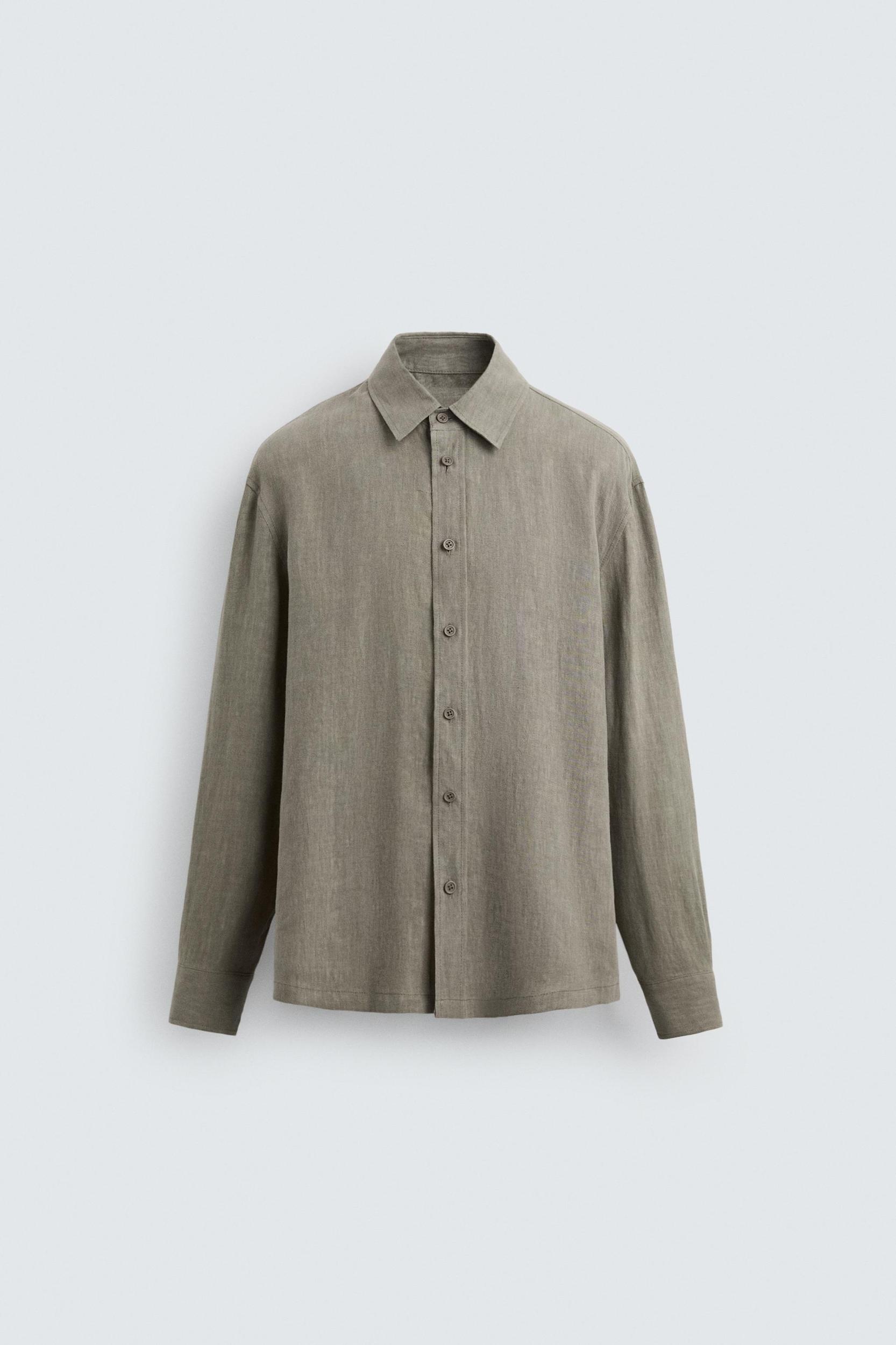 WASHED 100% LINEN SHIRT Product Image