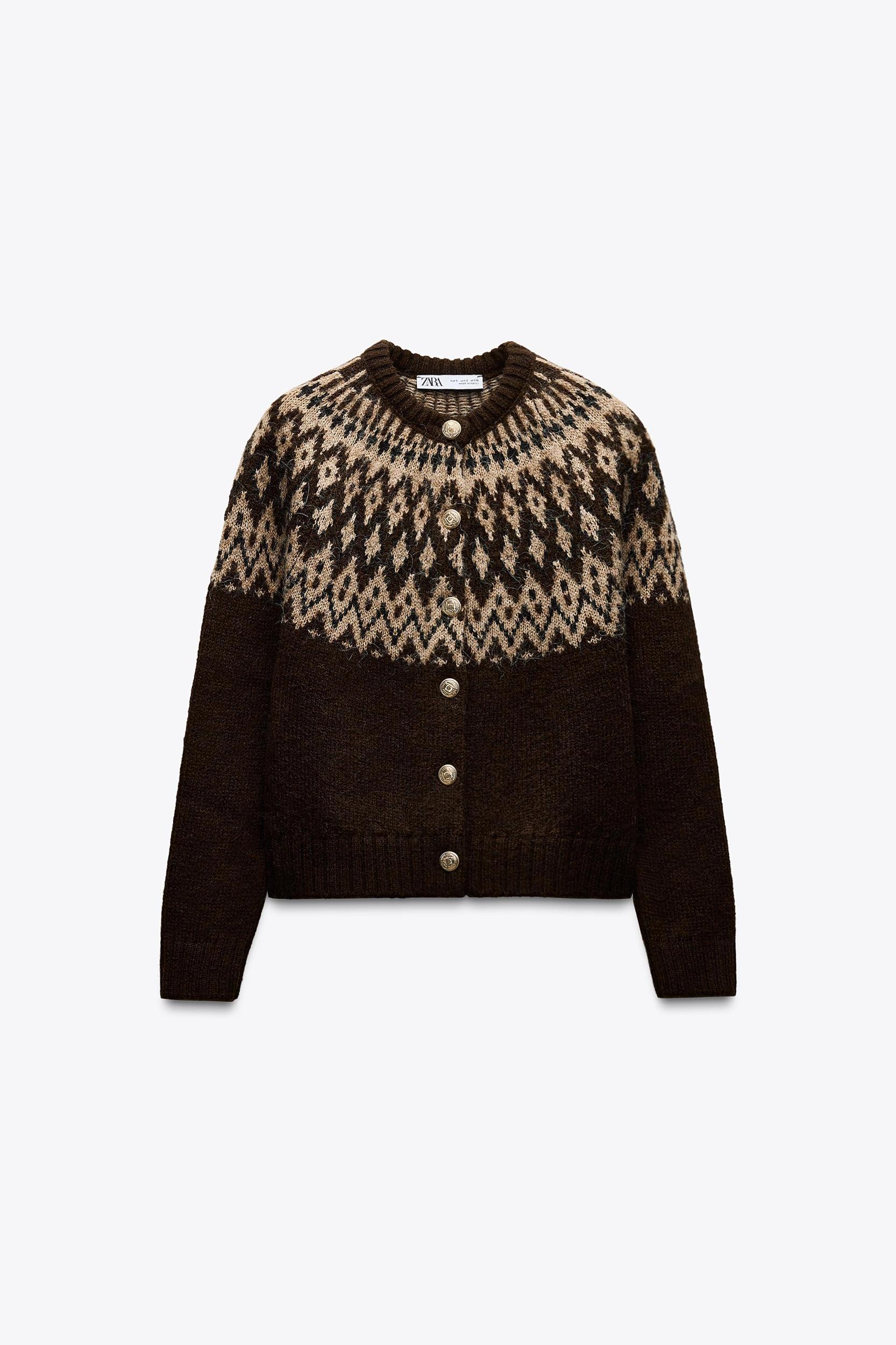 KNIT JACQUARD CARDIGAN Product Image