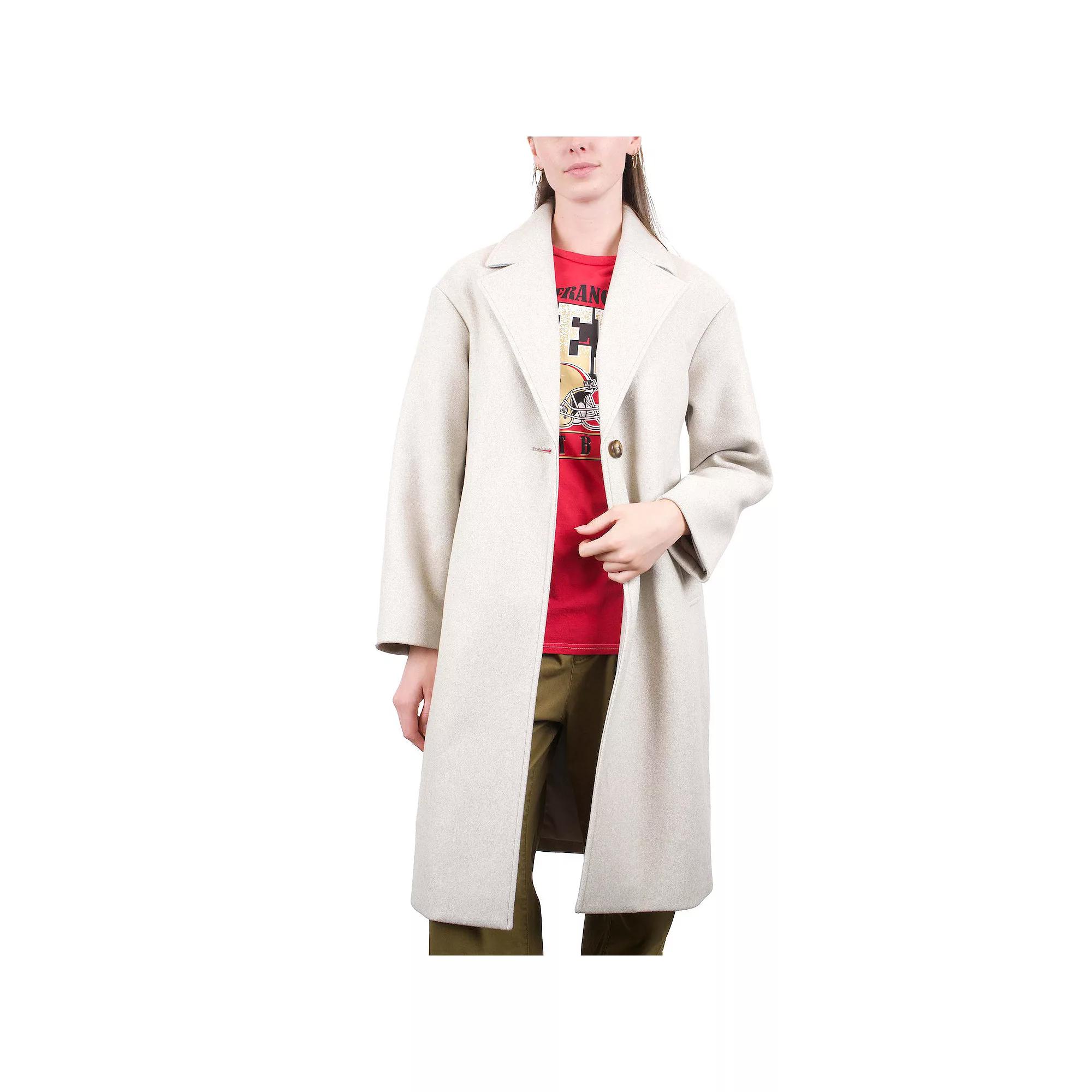 Juniors Coffee Shop One Button Faux Wool Walker Jacket, Womens Green Product Image