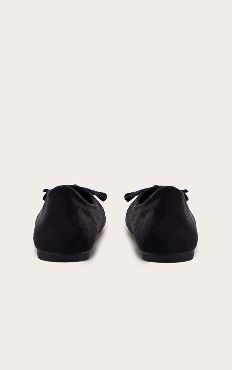 Black Wide Fit Round Toe Ballet Shoes Product Image