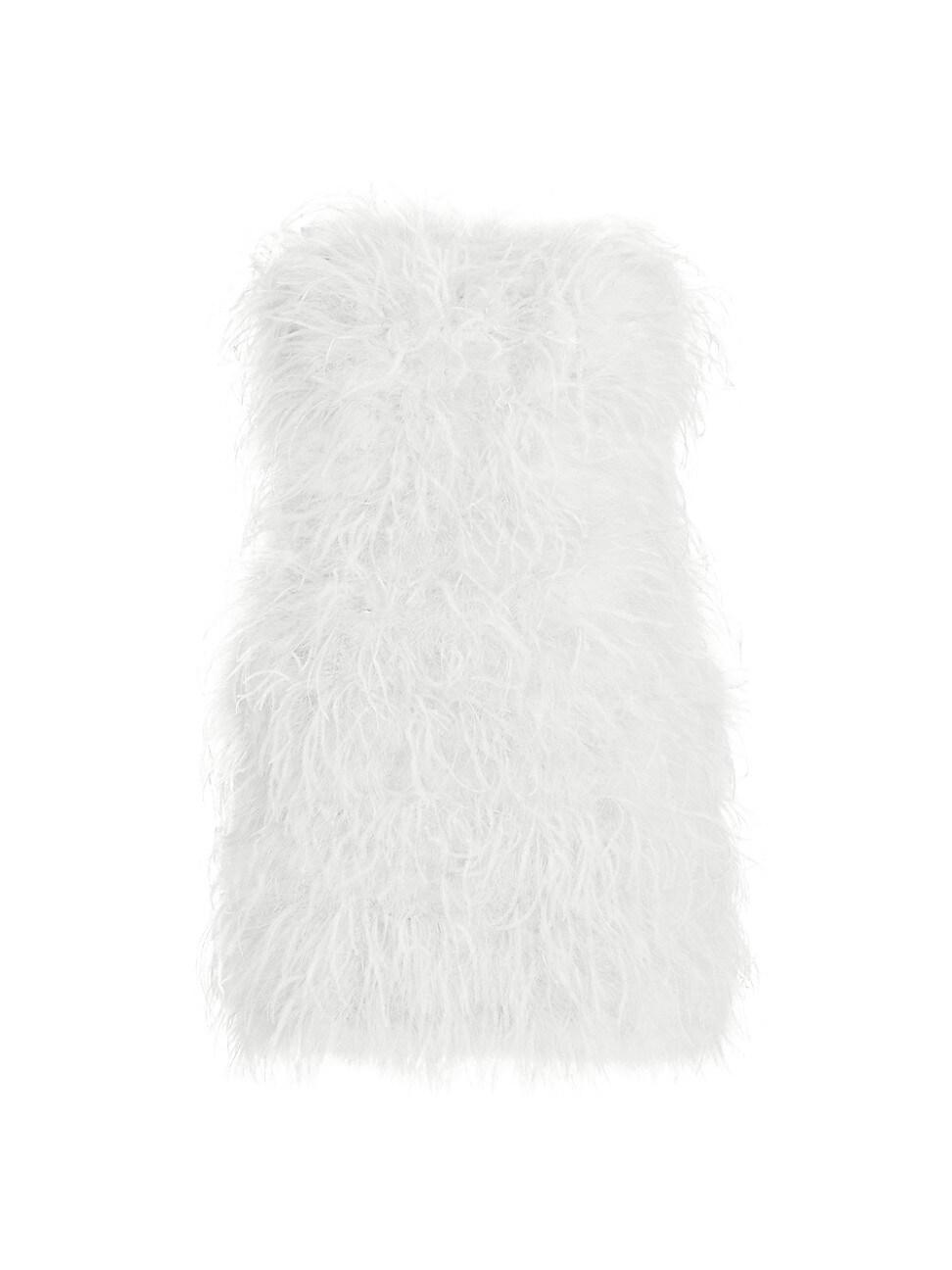 Womens Triana Strapless Feather Minidress Product Image