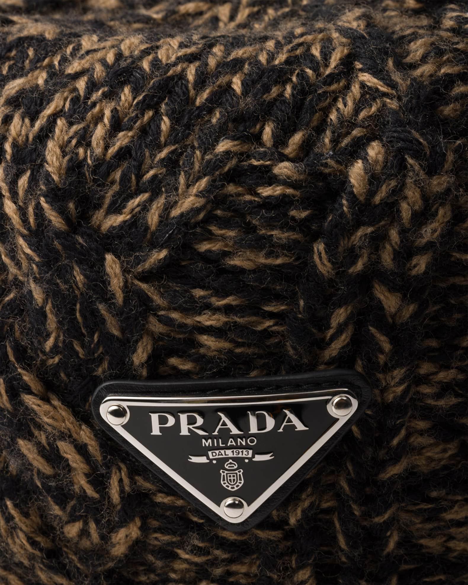 Men's Melange Wool Cable-Knit  Bucket Hat Product Image