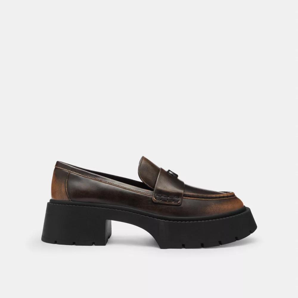 Leah Platform Loafer In Loved Leather Product Image
