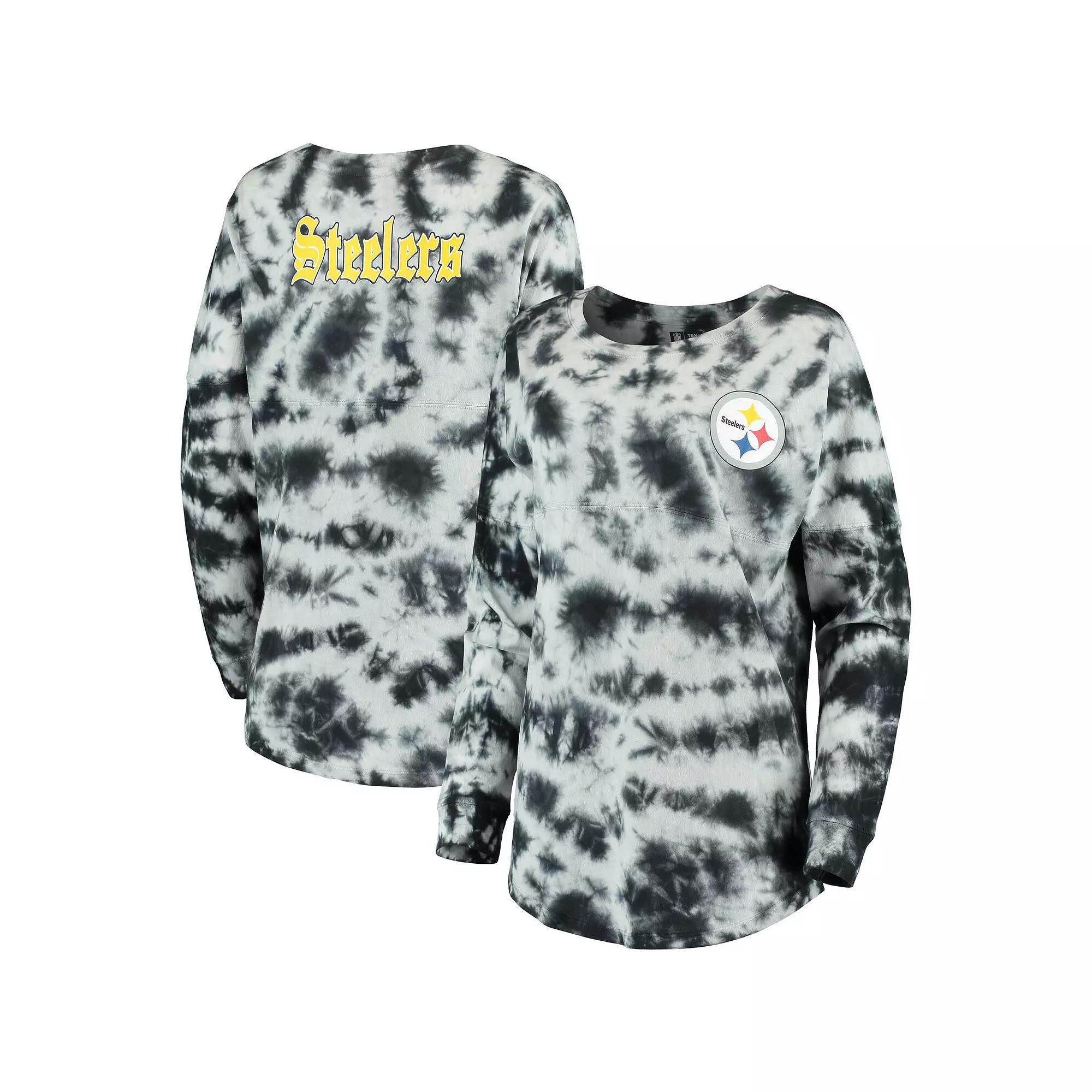 Womens New Era Pittsburgh Steelers Tie-Dye Long Sleeve T-Shirt Product Image