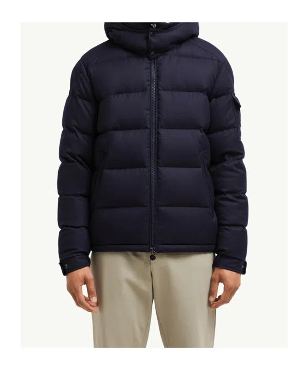 MONCLER Montgenevre Wool Down Jacket In Navy Product Image