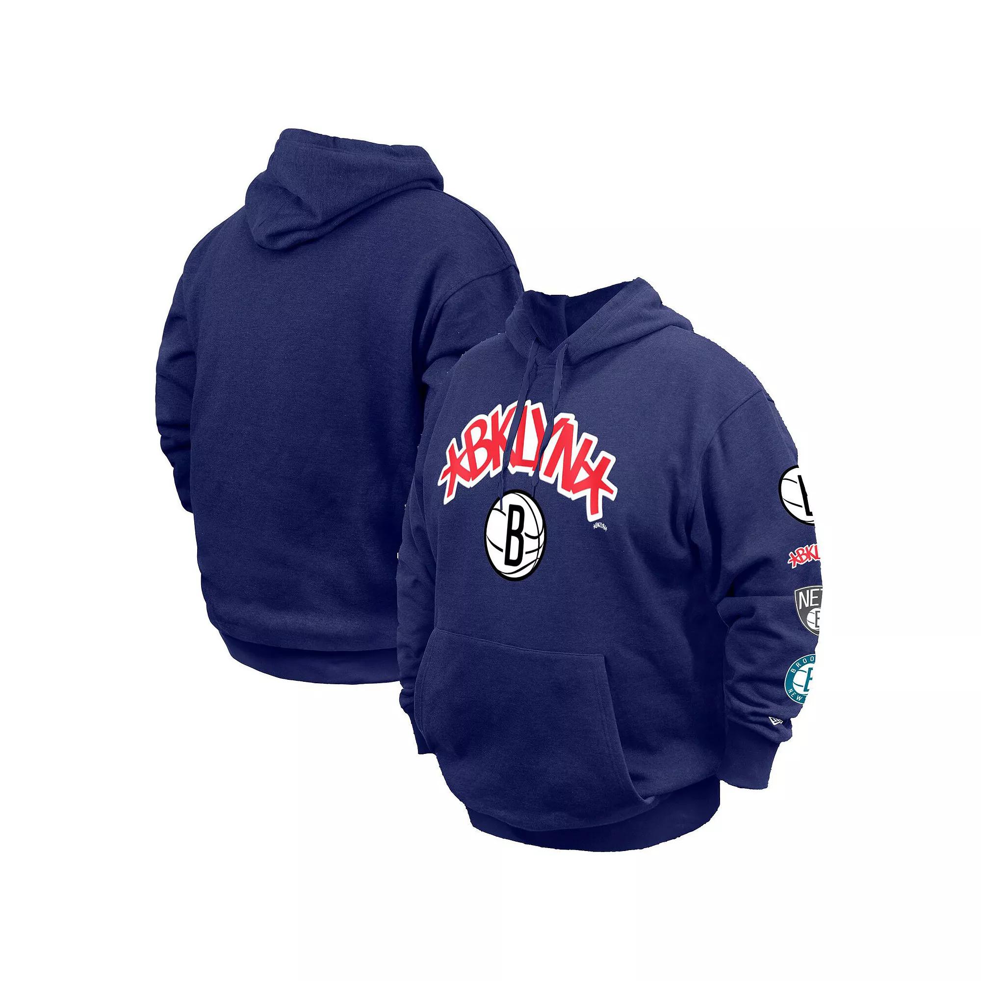 Men's New Era Blue Brooklyn Nets Big & Tall 2023/24 City Edition Pullover Hoodie, Size: 3XB Product Image