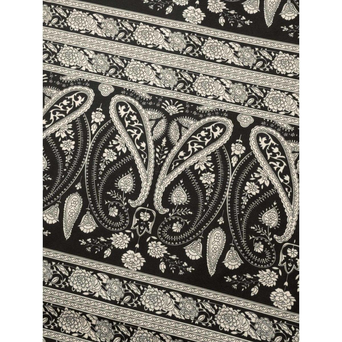 Plus Size Boho Print Flared Tank Top Women Black Casual Asymmetrical Round Neck Everyday Tank Tops Camis BloomChic 14-16/1X Product Image