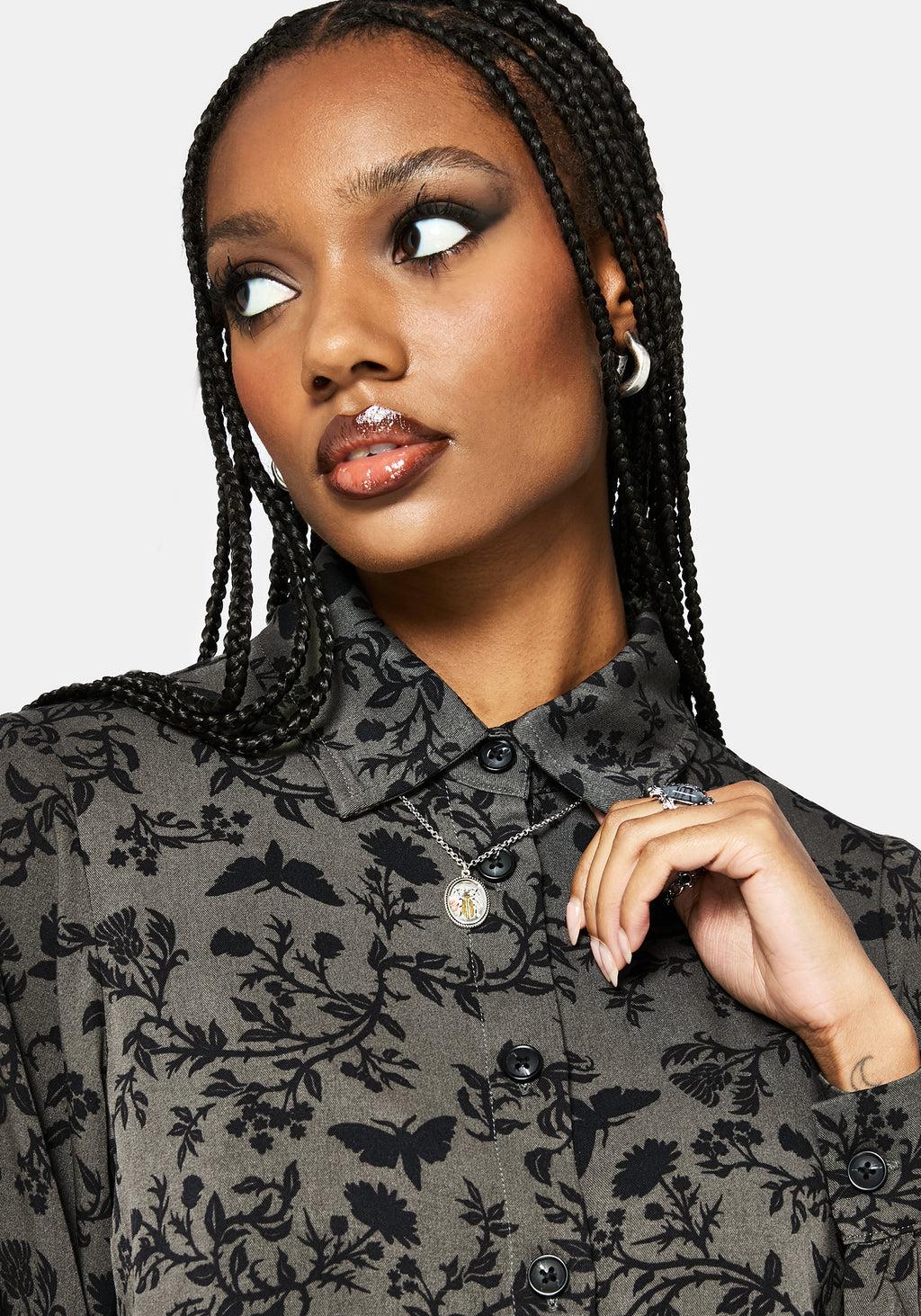 Morgana Midi Shirt Dress - Green Product Image