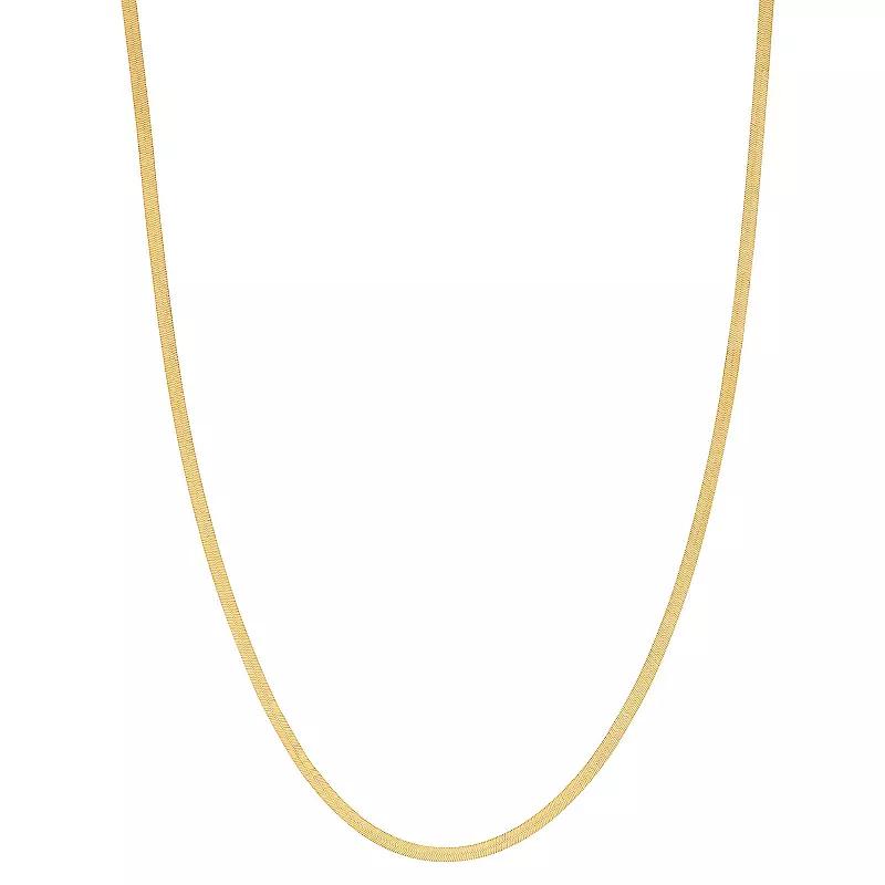 Jordan Blue 10k Gold Herringbone Chain Necklace, Womens Product Image