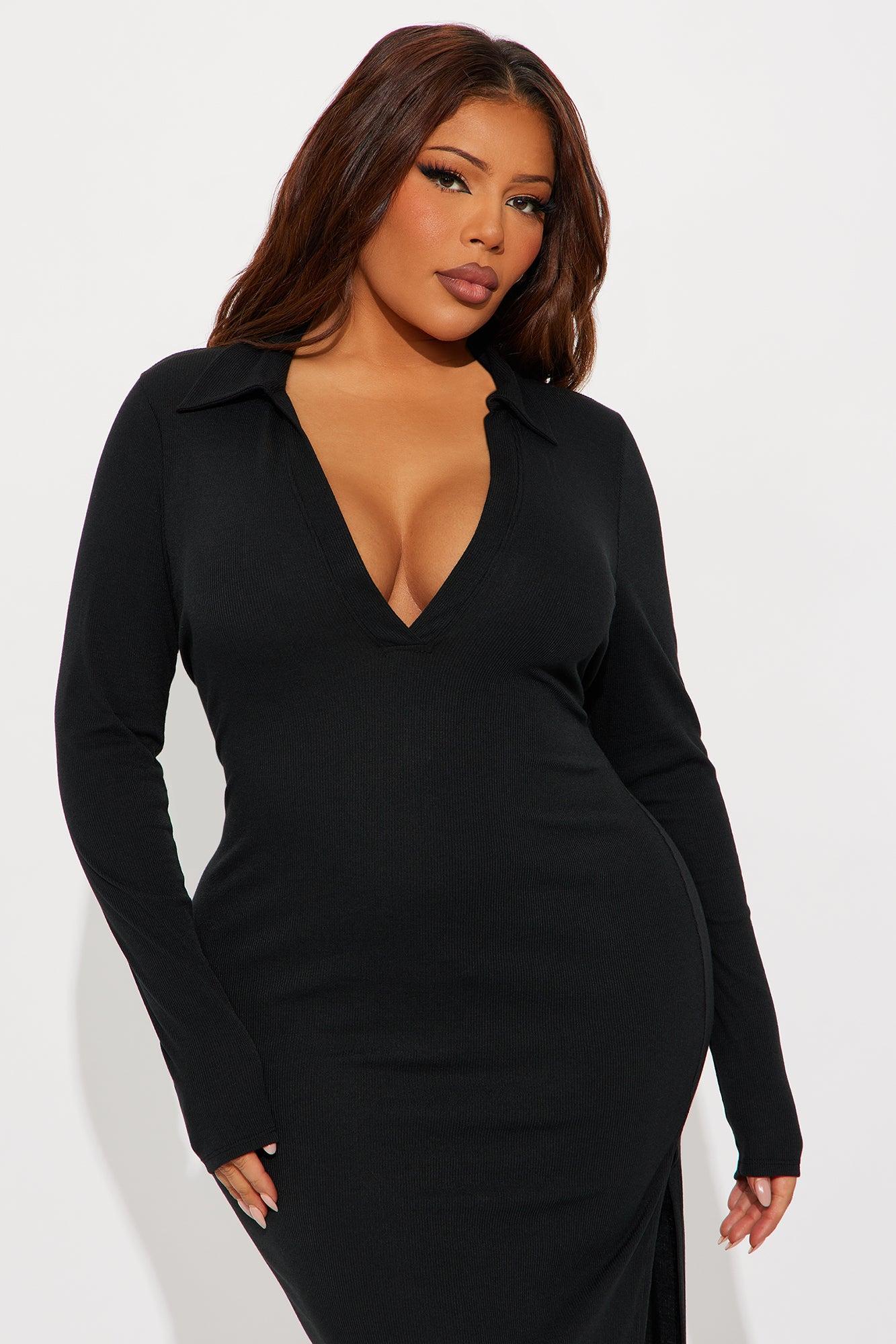 Drew Ribbed Maxi Dress - Black Female Product Image