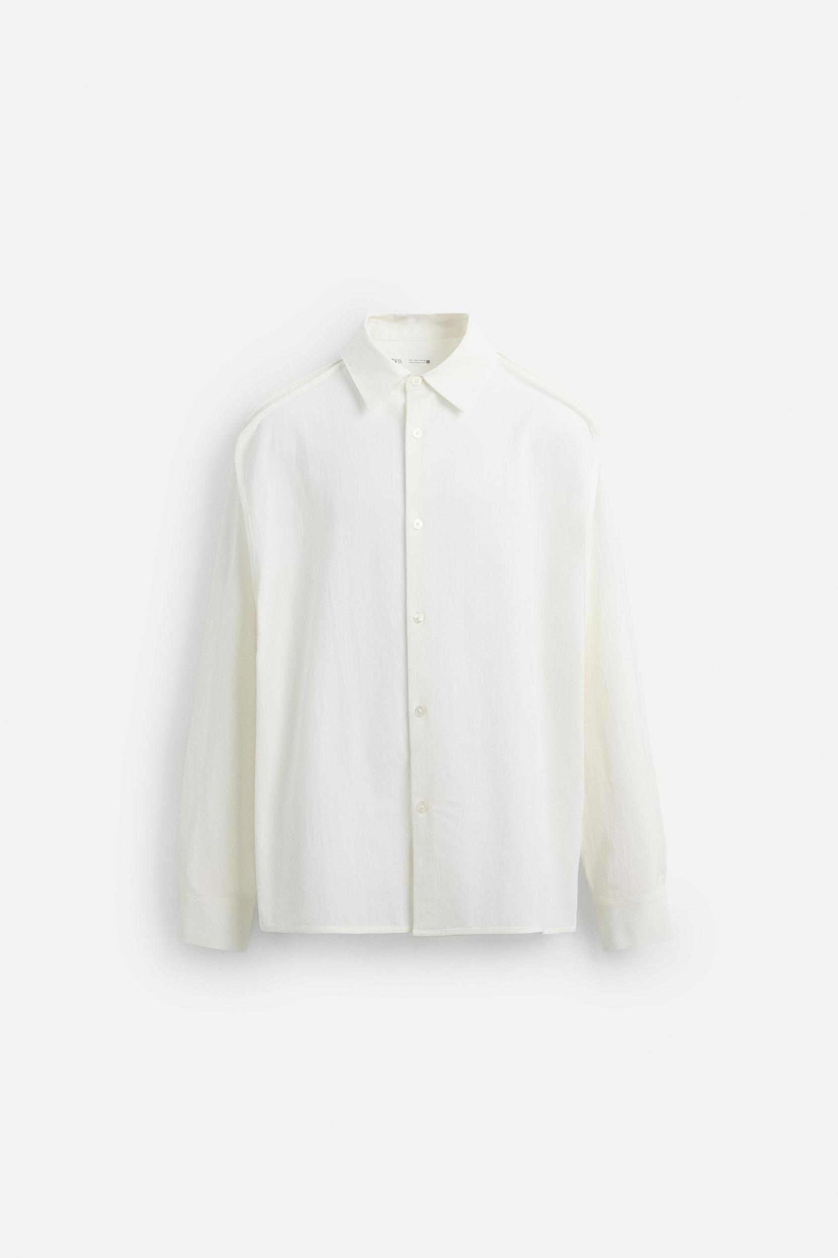 TEXTURED WEAVE SHIRT WITH PIPING Product Image