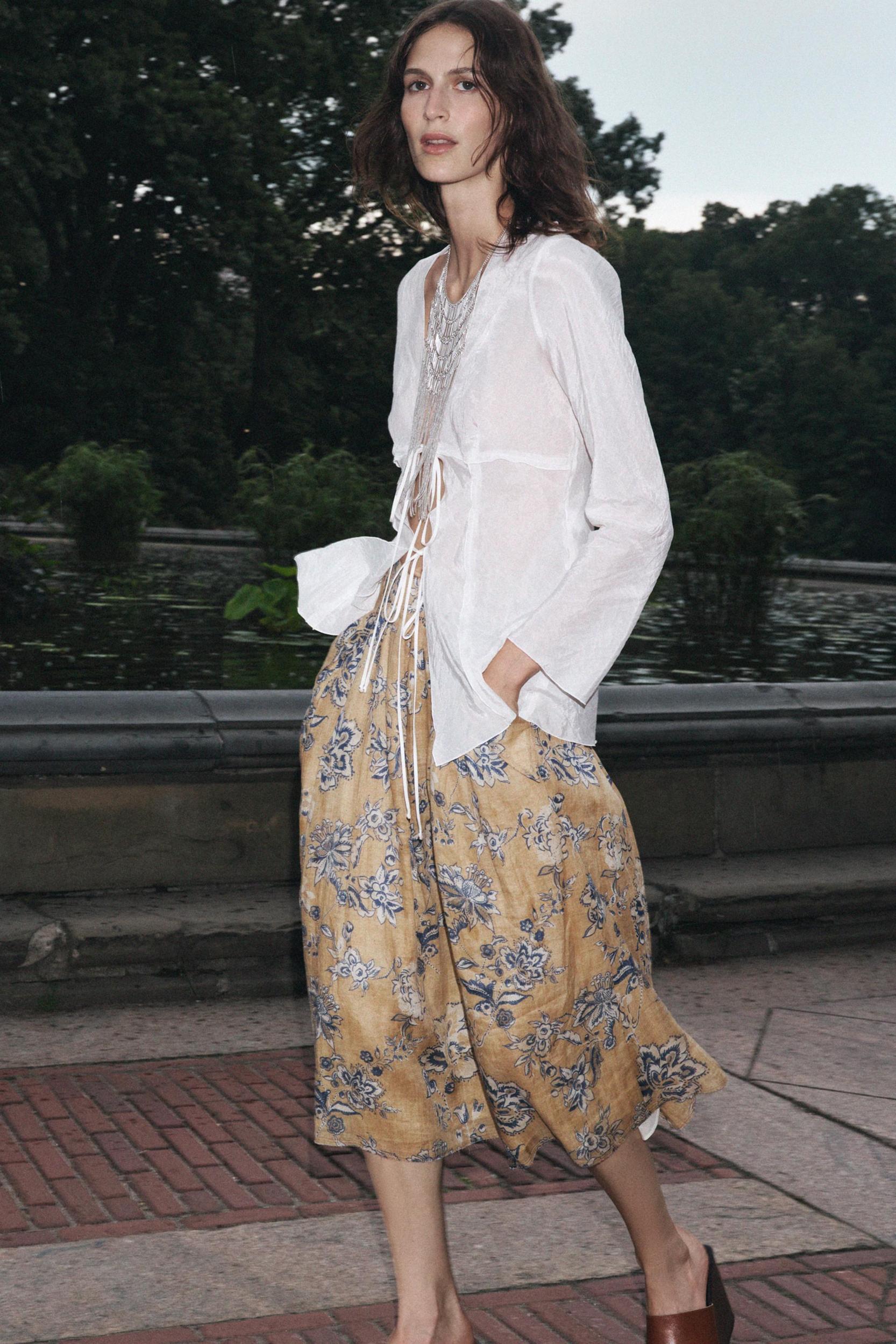 ZW COLLECTION RAMIE FLORAL PRINT SKIRT Product Image