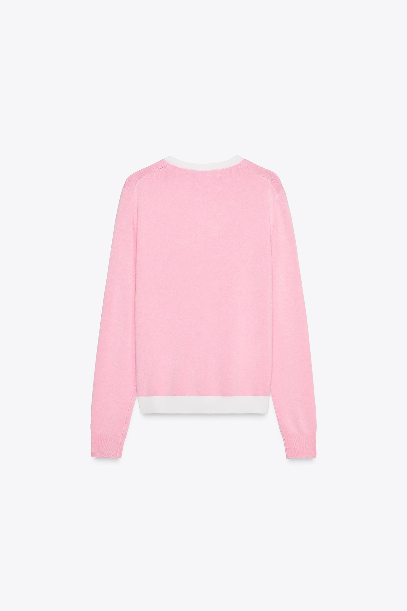 CONTRAST TRIM KNIT JACKET Product Image