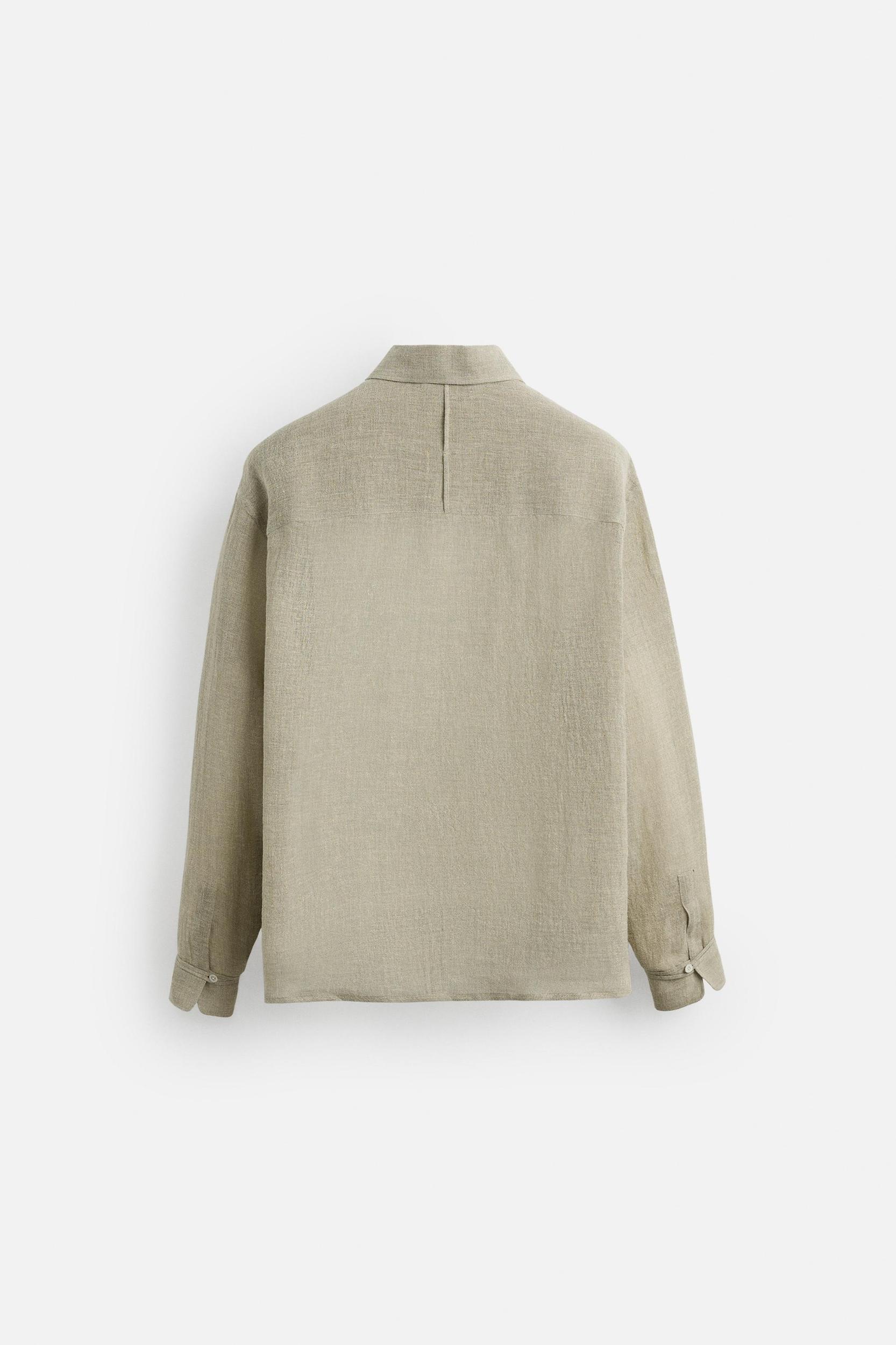 RELAXED FIT LINEN BLEND SHIRT Product Image