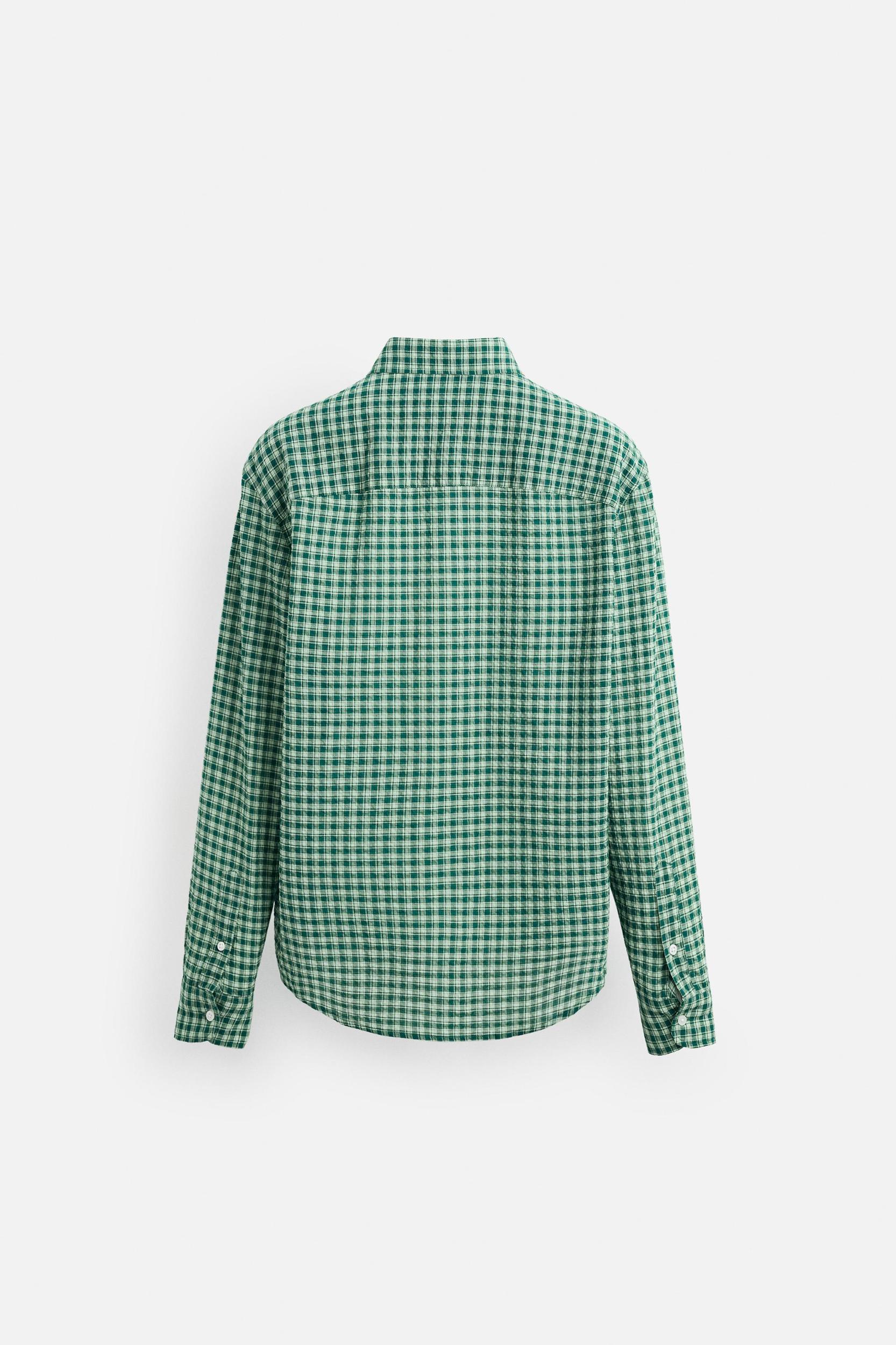 TEXTURED PLAID SHIRT Product Image