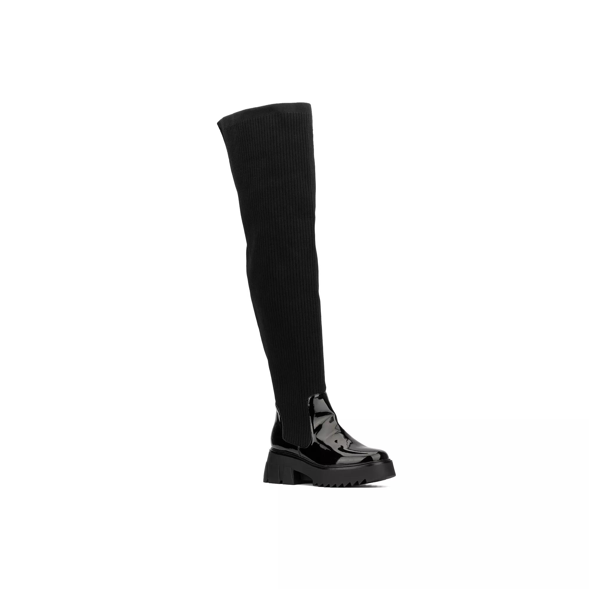 Fashion to Figure Odelia Women's Extra Wide Calf Thigh-High Boots, Size: 10 Wide, Black Product Image