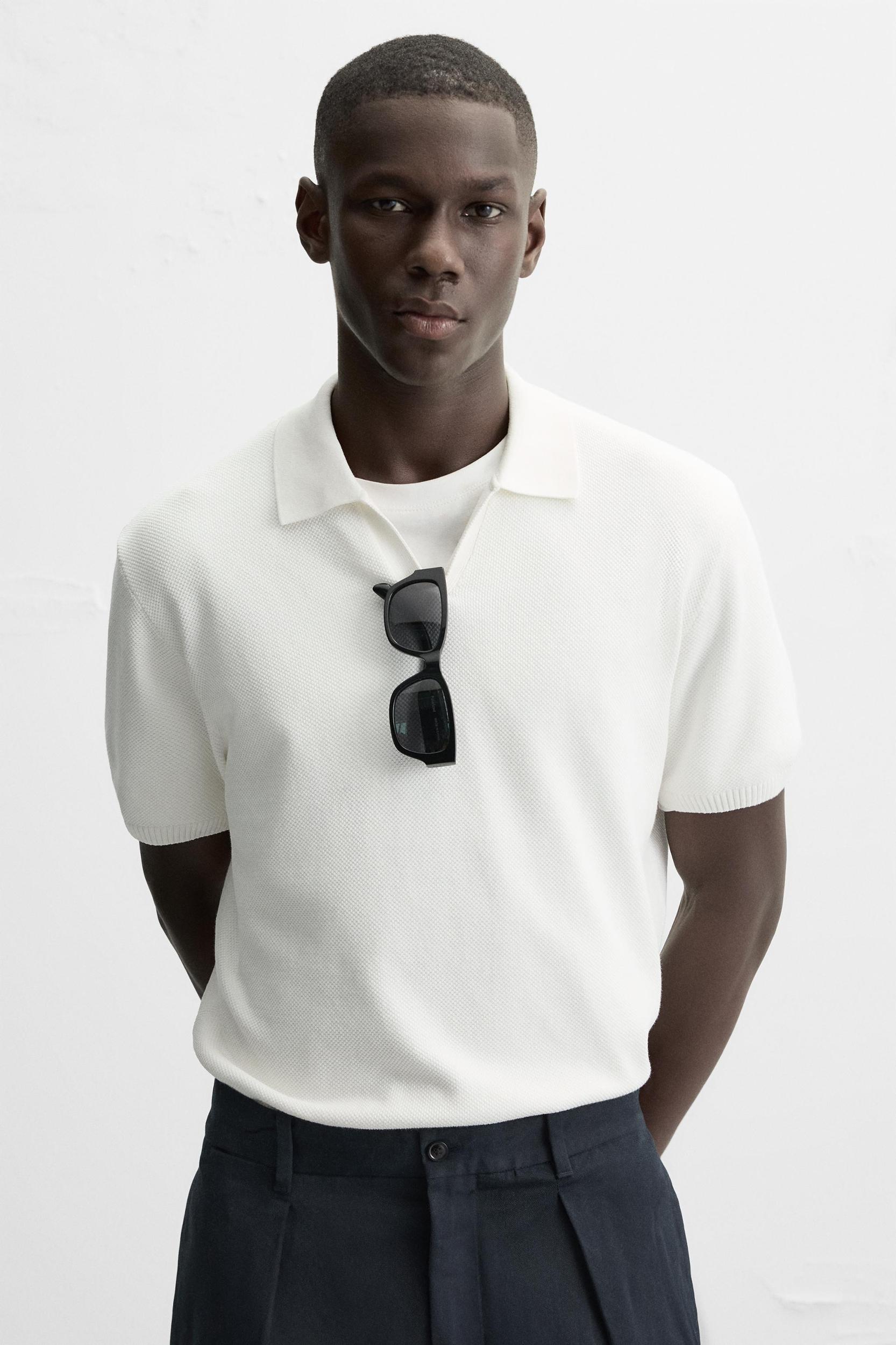 TEXTURED KNIT POLO Product Image