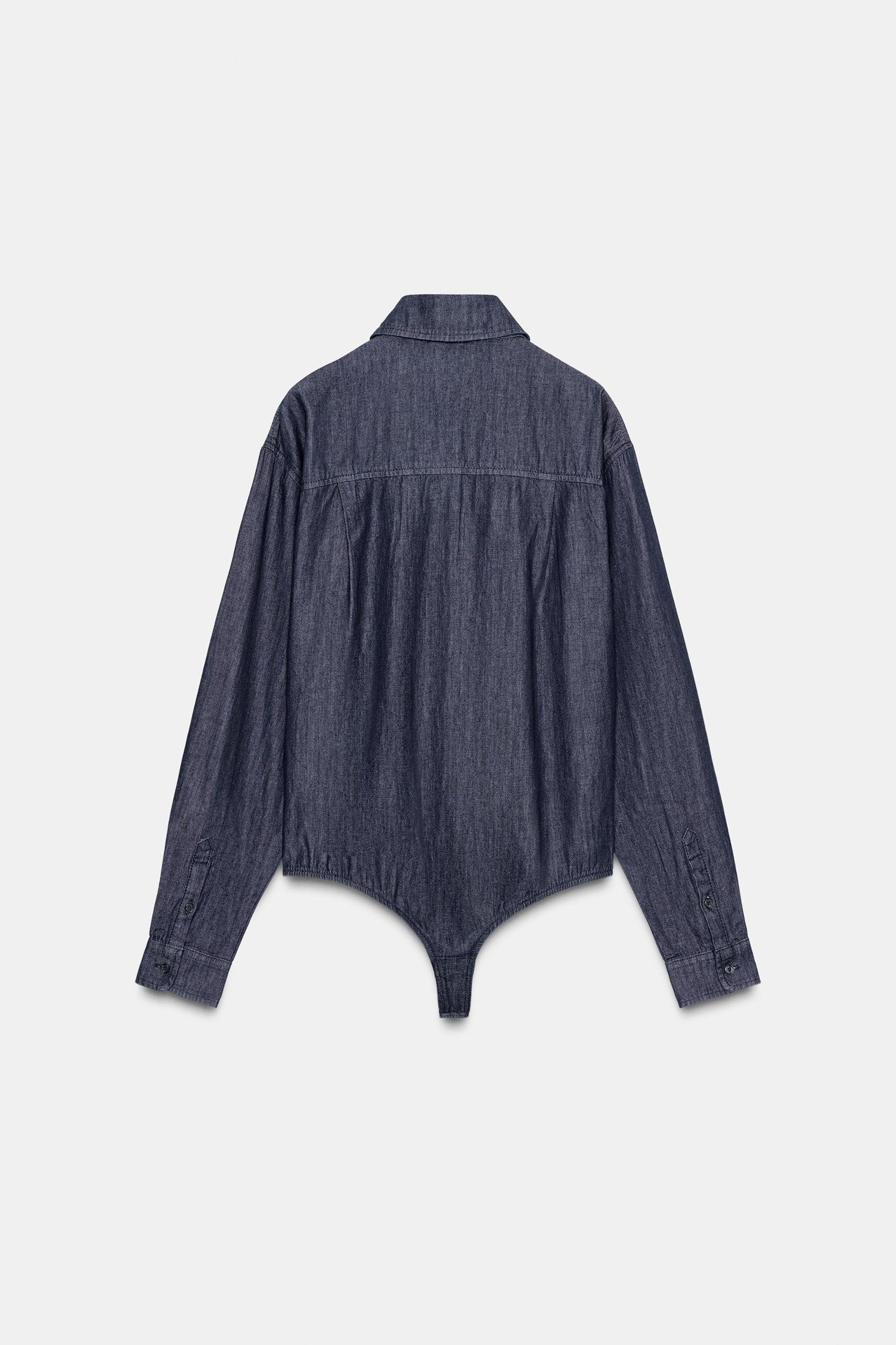 TRF DENIM TIE BODYSUIT Product Image