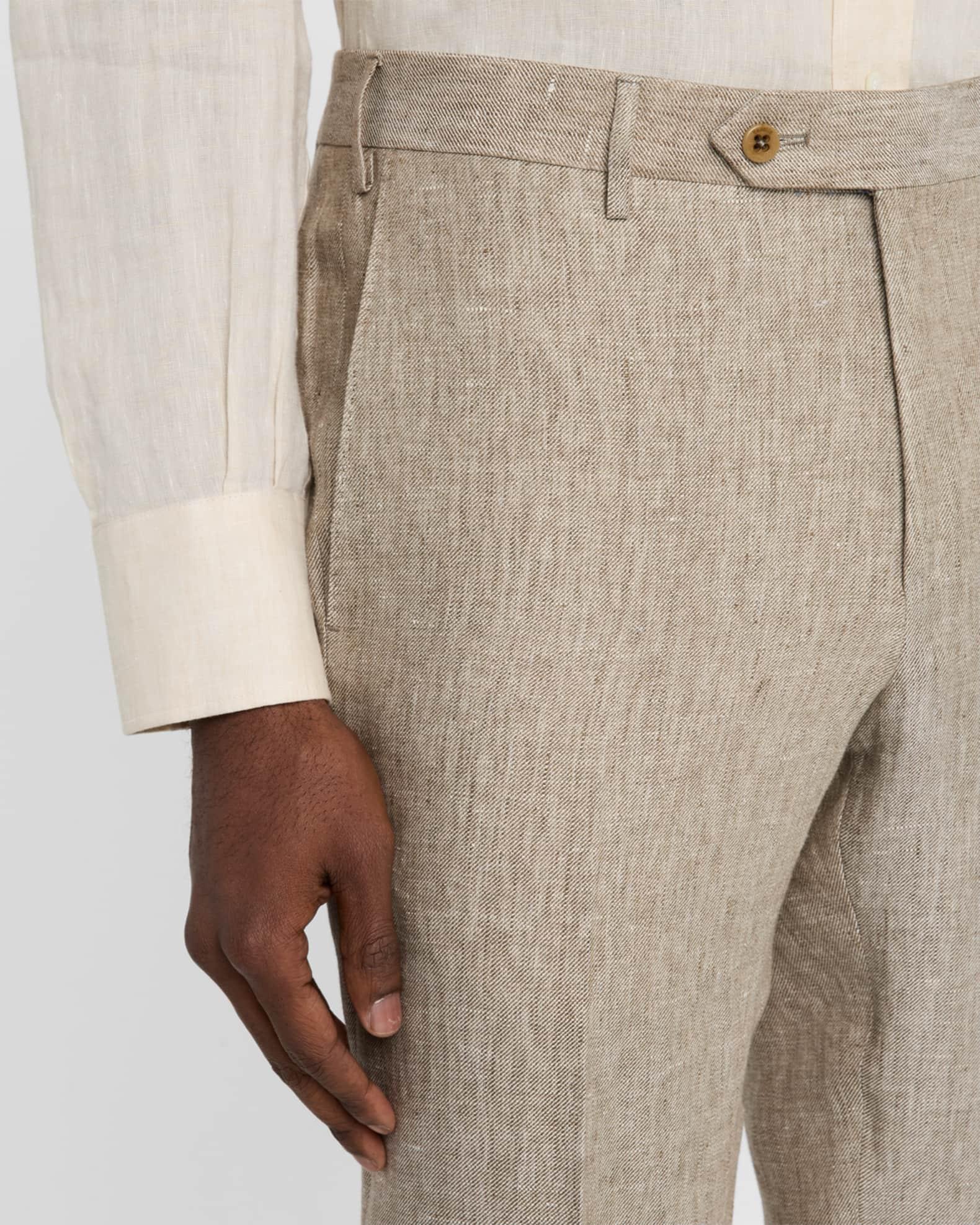 Men's Parker Linen Flat-Front Pants Product Image