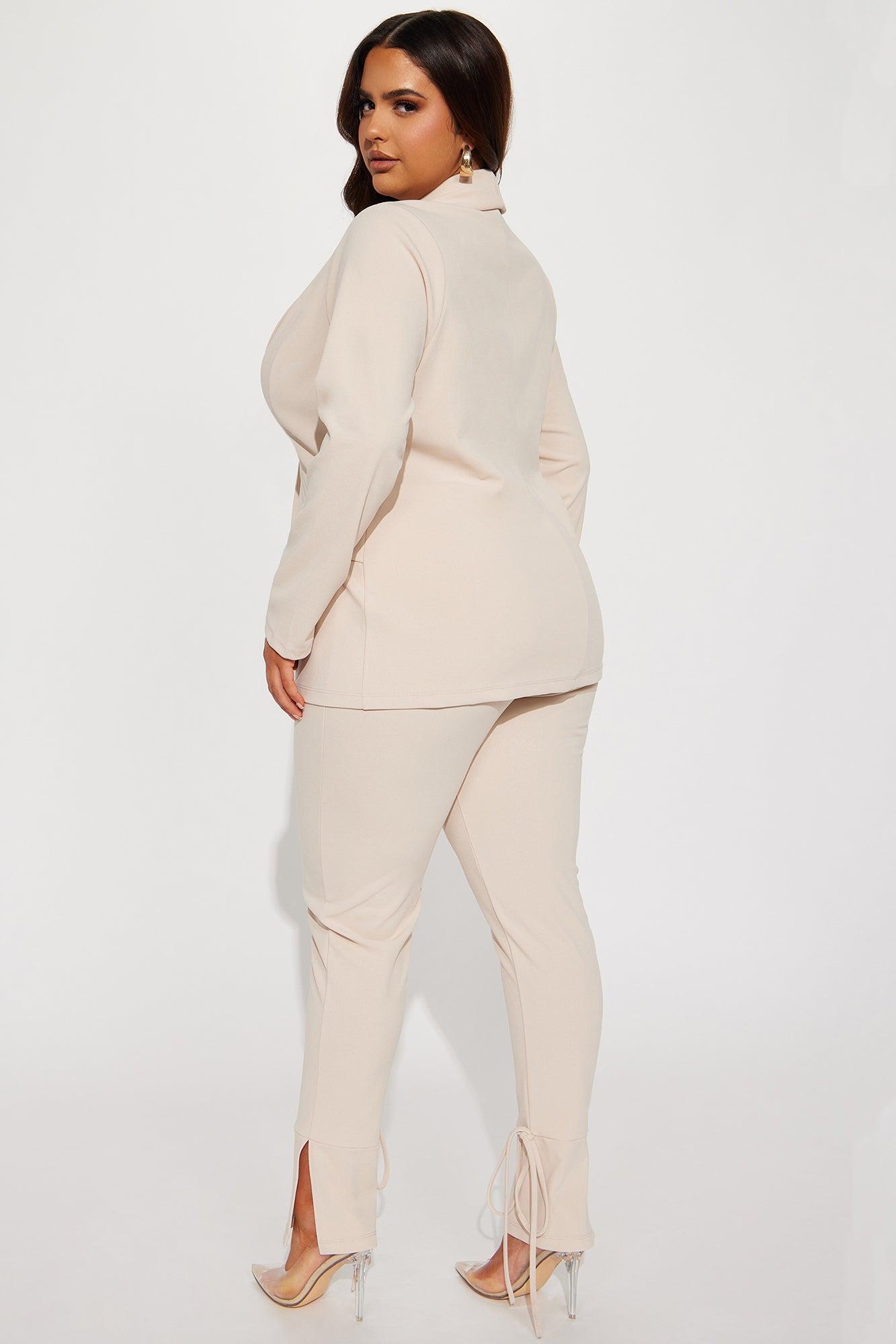 Head Of The Table Pant Suit - Taupe Product Image