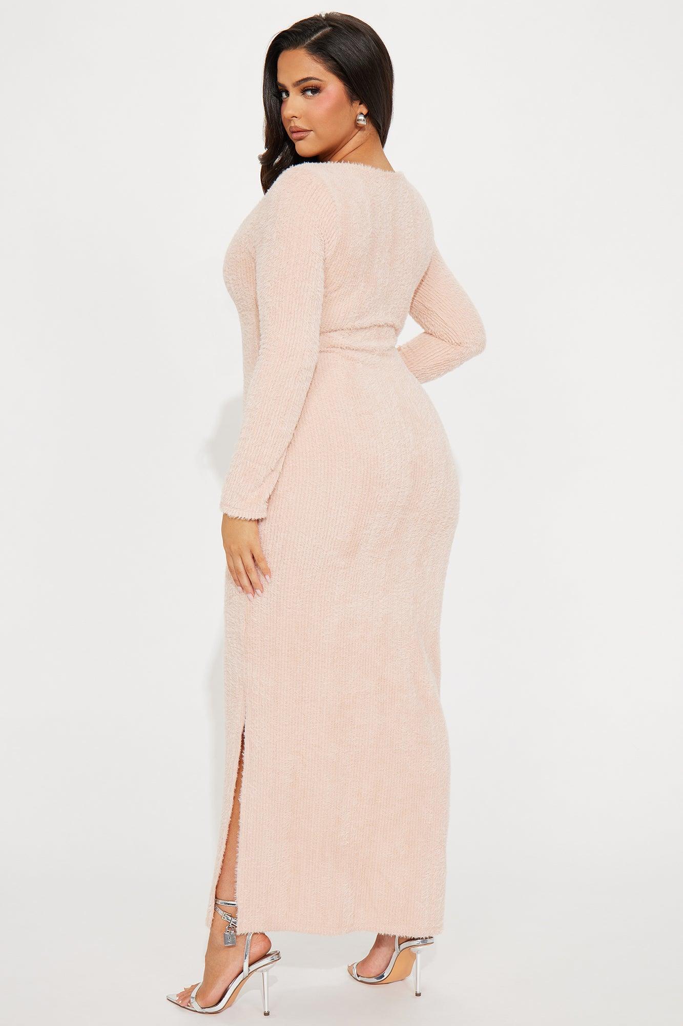 Keepin' It Cozy Maxi Dress - Blush Product Image