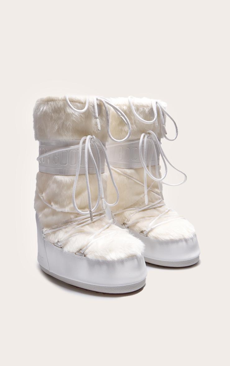 MOON BOOT White Icon Faux Fur Product Image