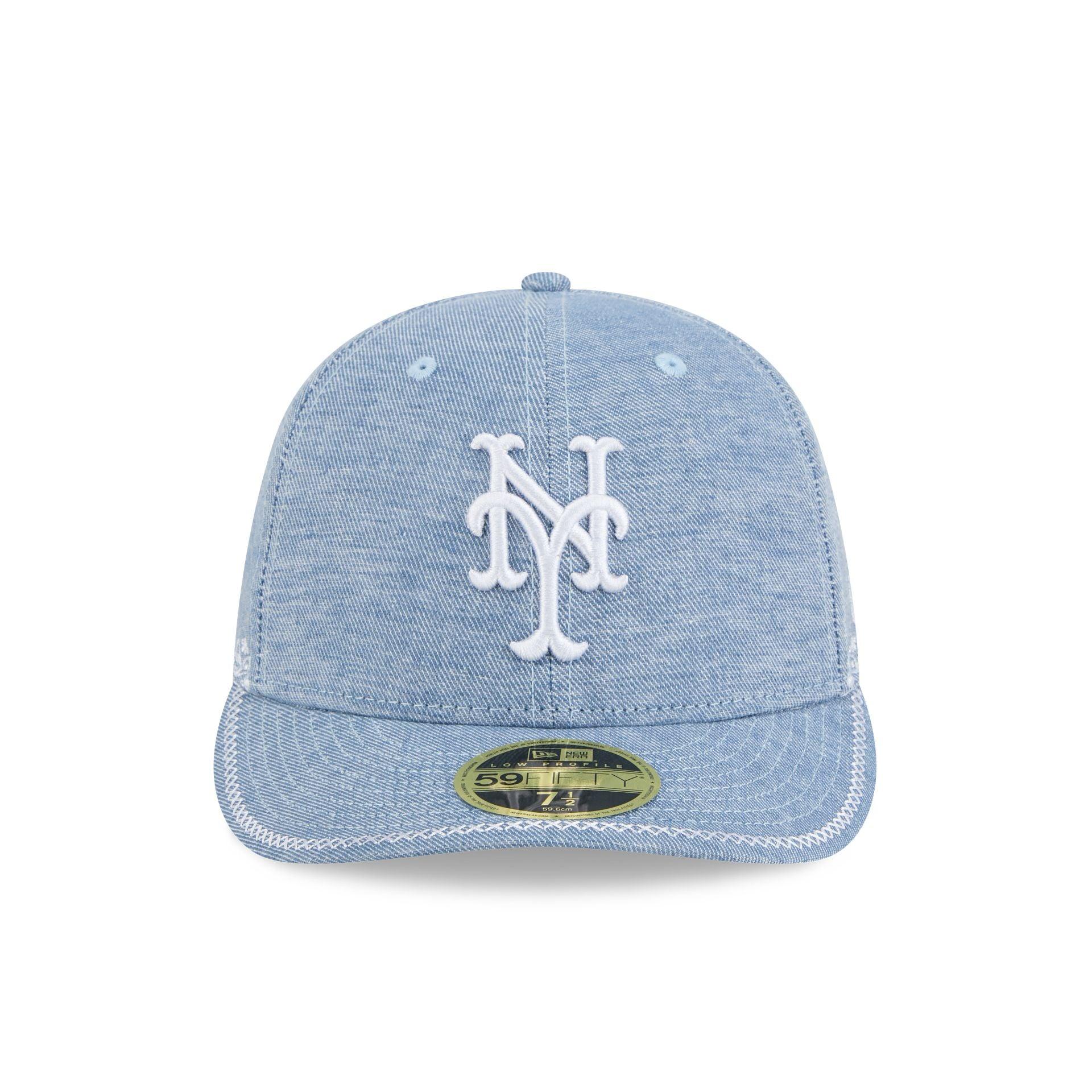 New York Mets Hand Stitched Chambray Low Profile 59FIFTY Fitted Hat Male Product Image