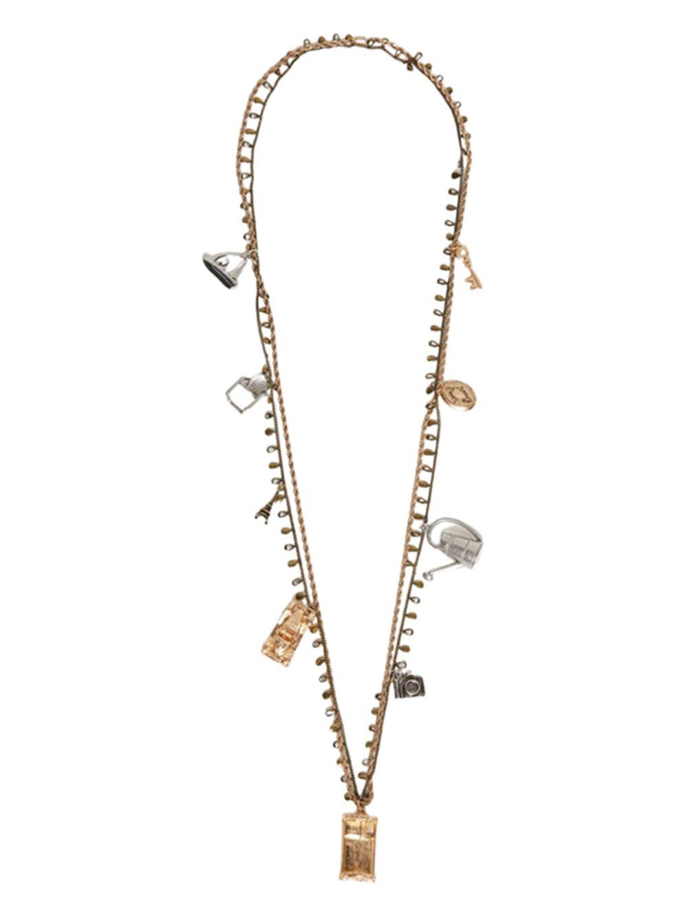 charm-embellished layered necklace Product Image