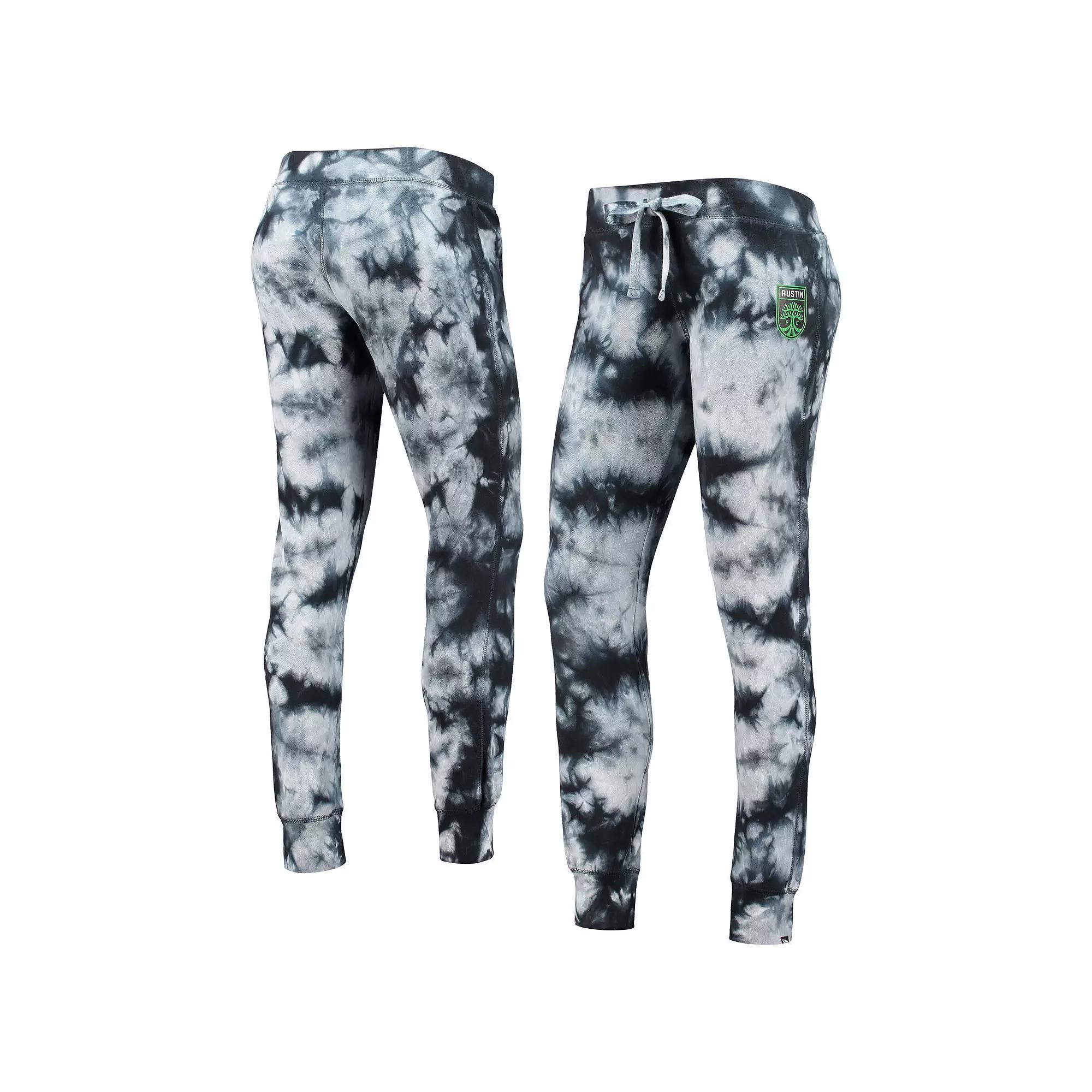 Women's 5th & Ocean by New Era Black Austin FC Tie-Dye Pants, Size: XL, Afc Black Product Image