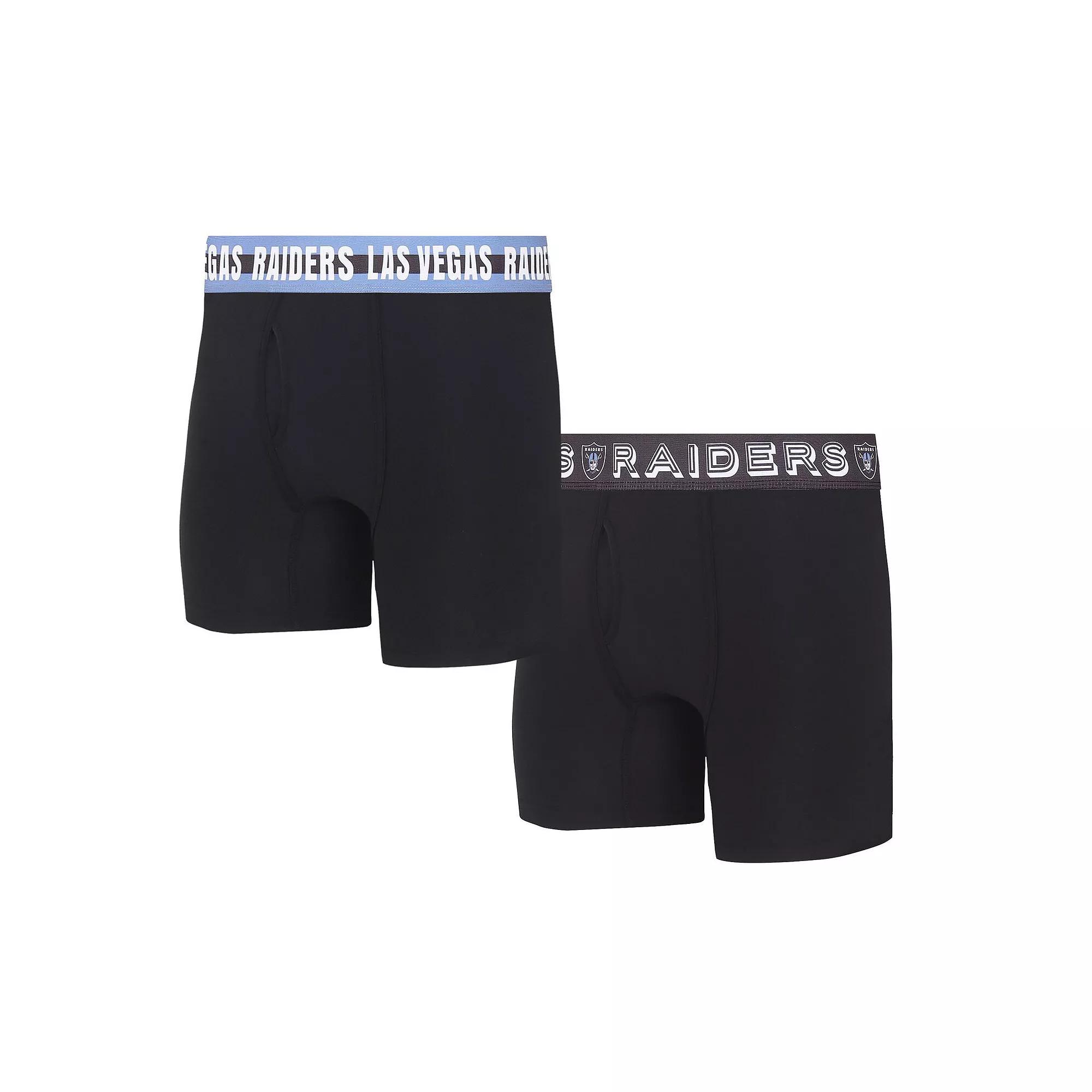 Men's Concepts Sport Las Vegas Raiders Gauge Knit Boxer Brief Two-Pack,  Product Image