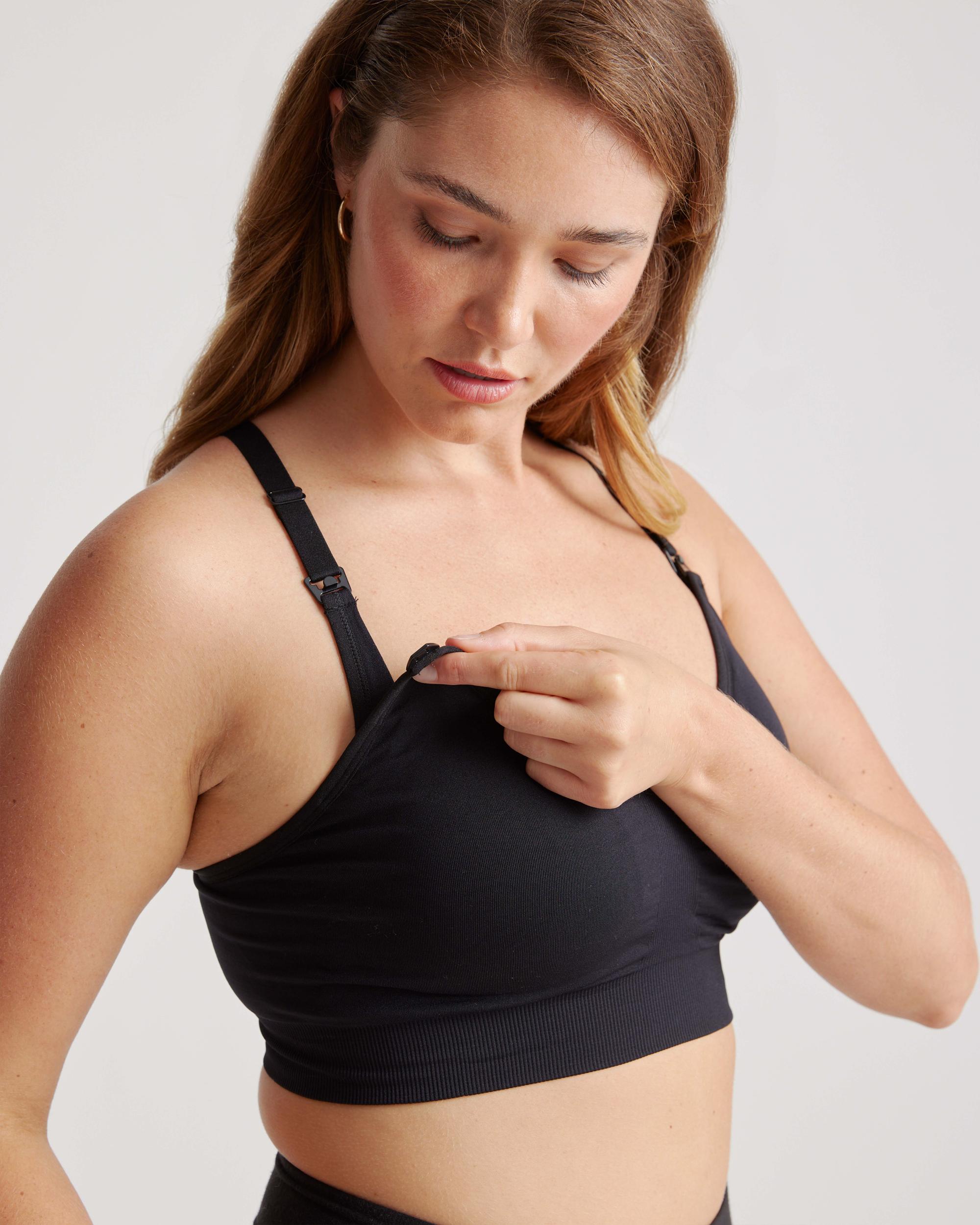 Quince | Women's Seamless Low Impact Maternity & Nursing Sports Bra Size XL, Nylon/Spandex Product Image