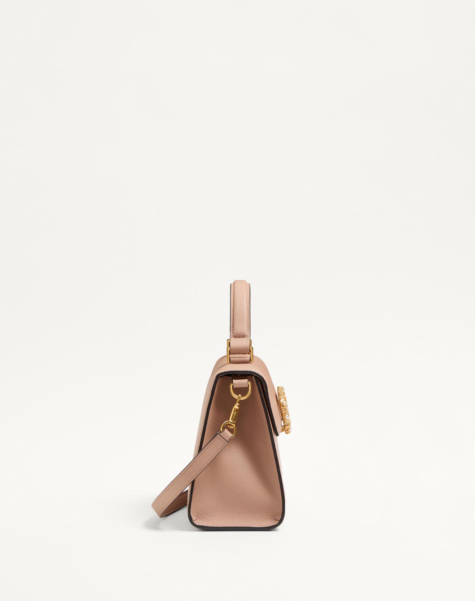 Valentino Garavani Vsling Small Handbag In Grainy Calfskin With Jewel Logo Product Image