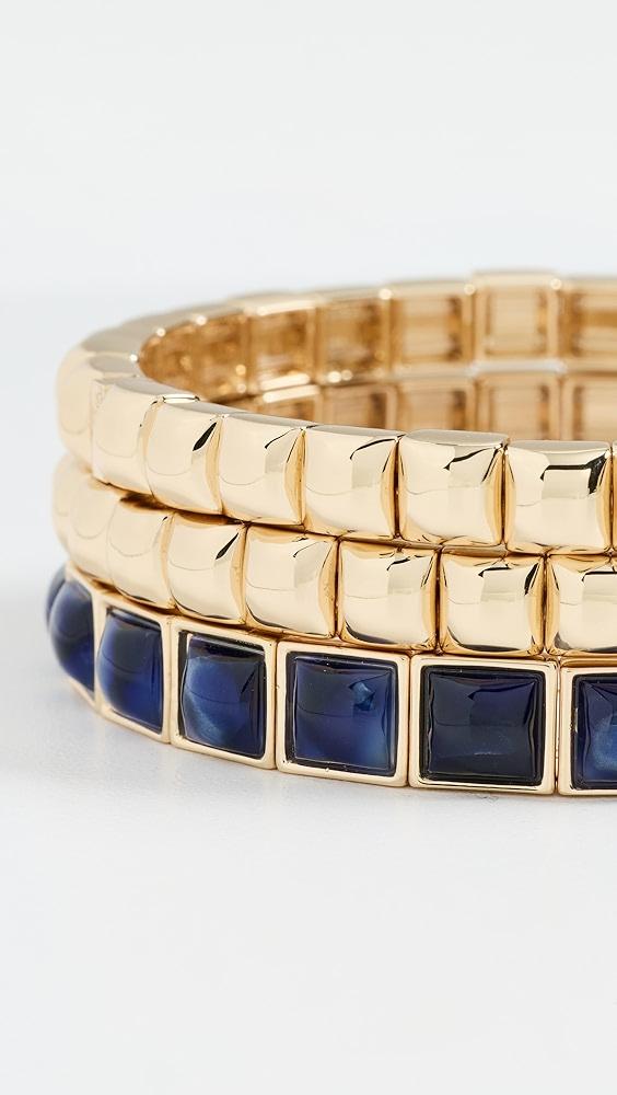Roxanne Assoulin The Puffy Stud Stack Bracelet Set of 3 | Shopbop Product Image