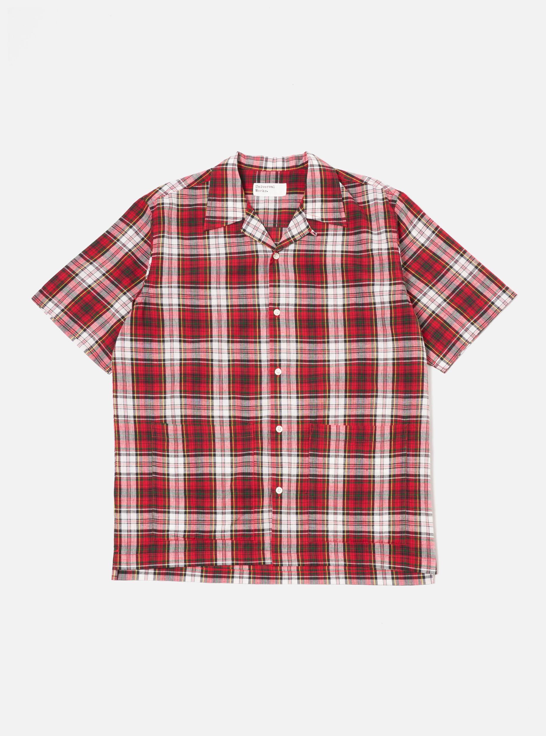 Short Pyjama Set in Red Madras Check Product Image