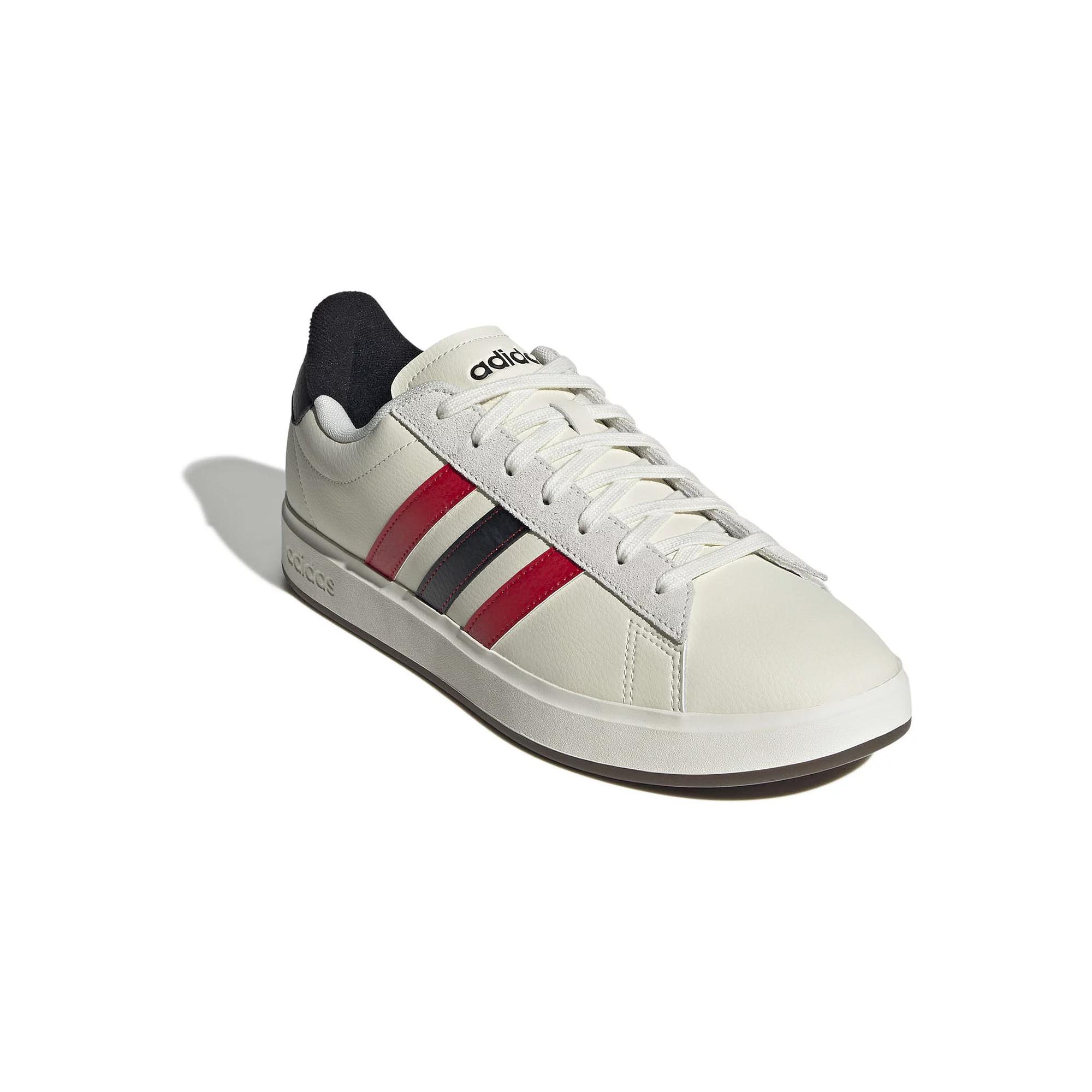 adidas Grand Court 2.0 Cloudfoam Men's Shoes, Size: 10, Off White Red Product Image