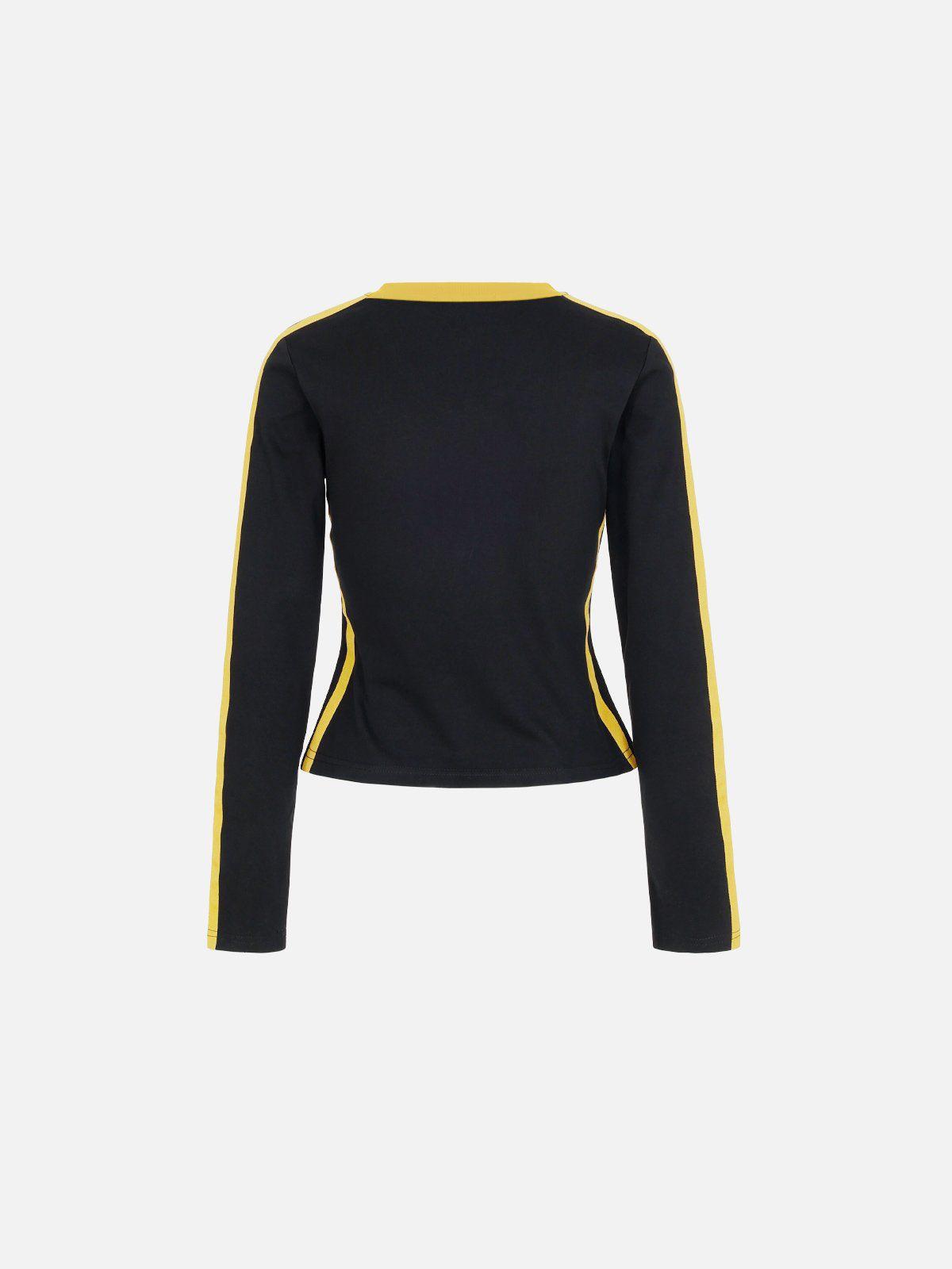 Aelfric Eden Stripe Patchwork Long Sleeve Tee Product Image