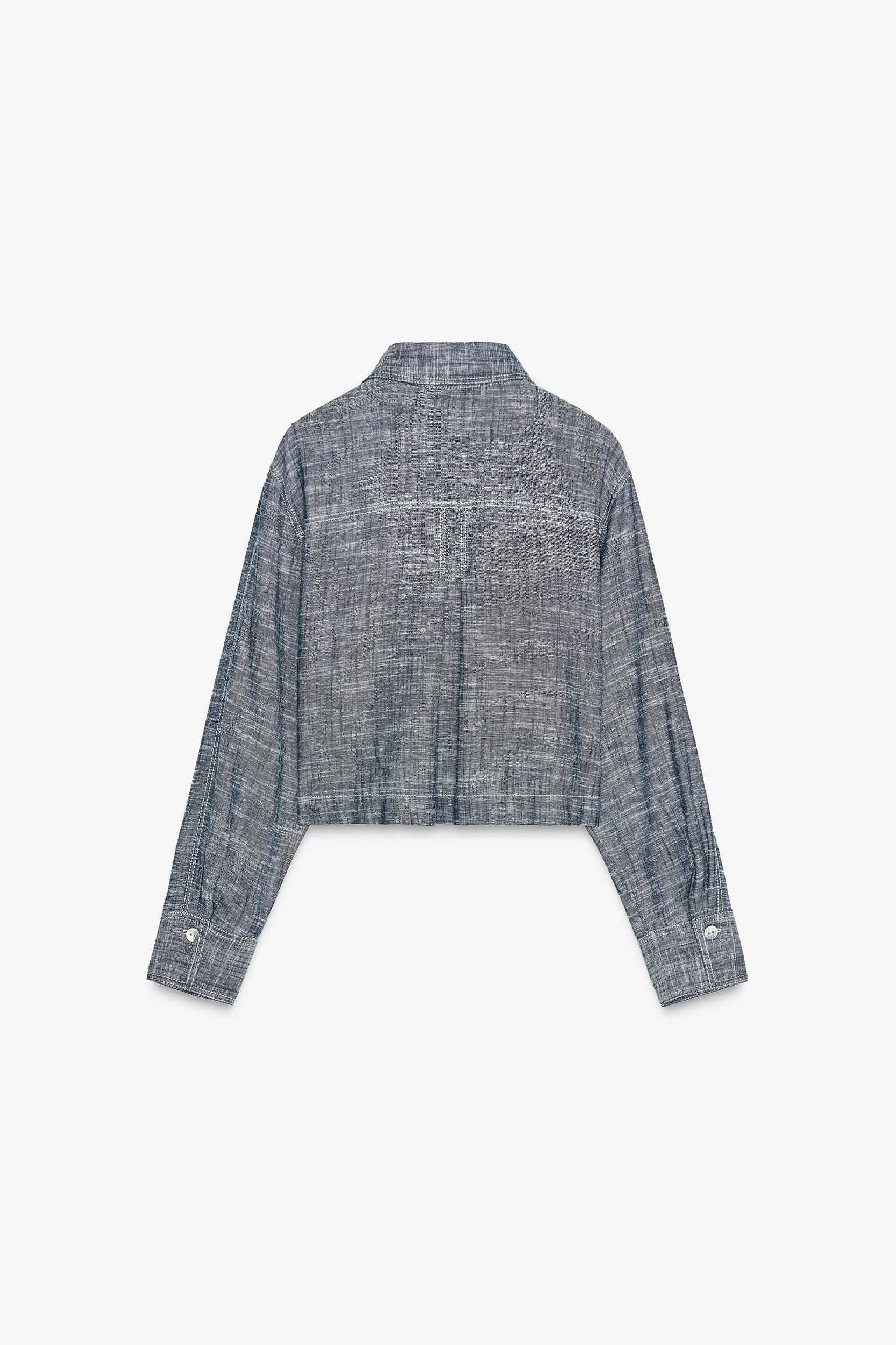 CROP POCKETED SHIRT Product Image