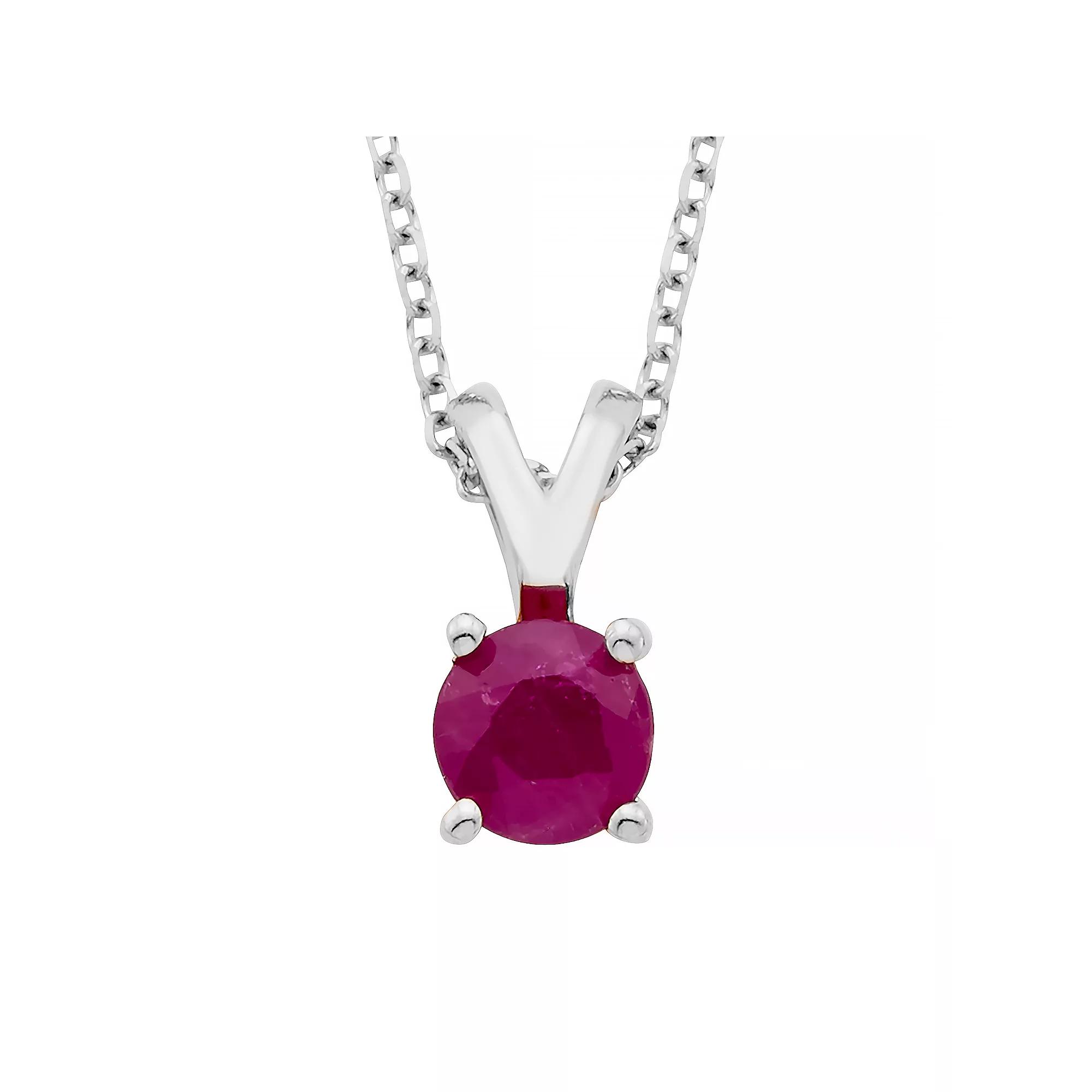 The Regal Collection 14k Gold Ruby Pendant, Women's,  Product Image