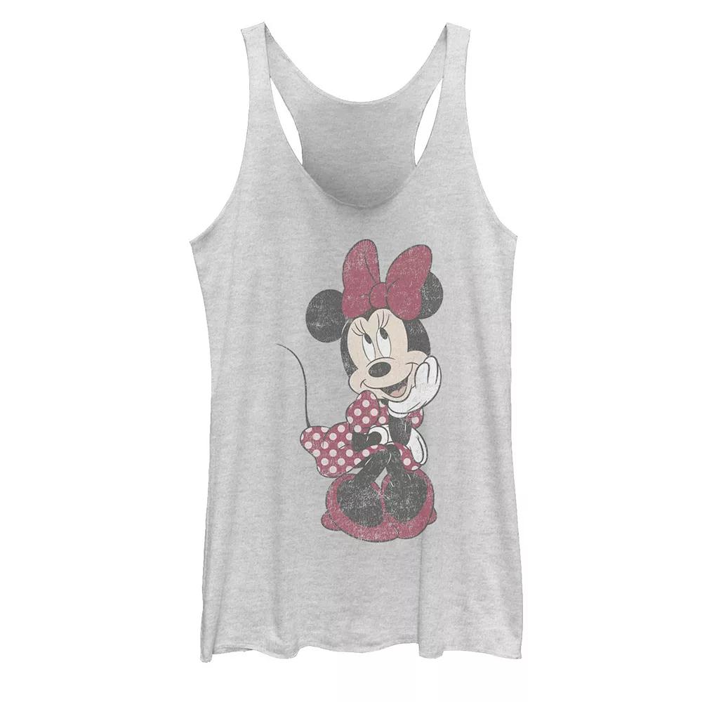 Disney's Mickey And Friends Minnie Mouse Shy Vintage Racerback Tank Top, Girl's,  Product Image